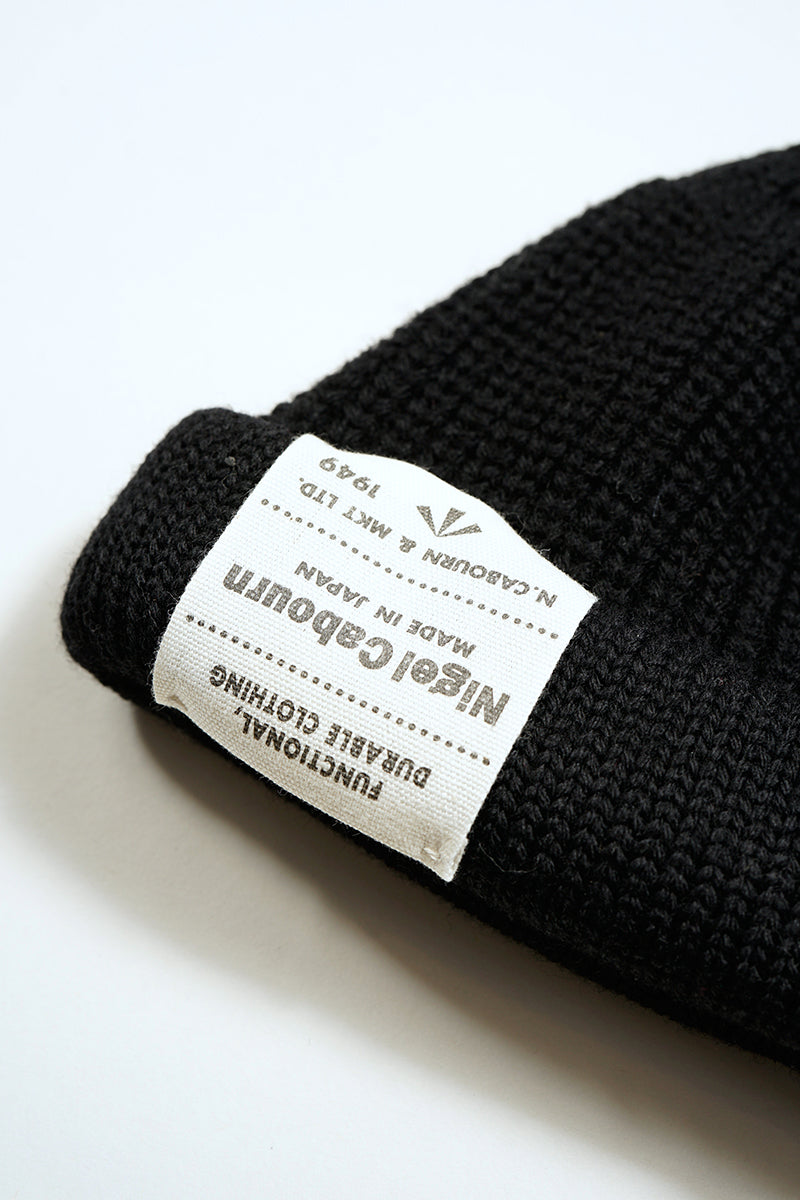 BEANIE WOOL - BLACK