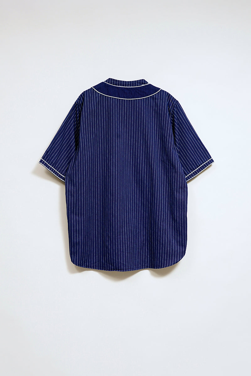 BASEBALL SH S/S - COTTON WABASH - INDIGO