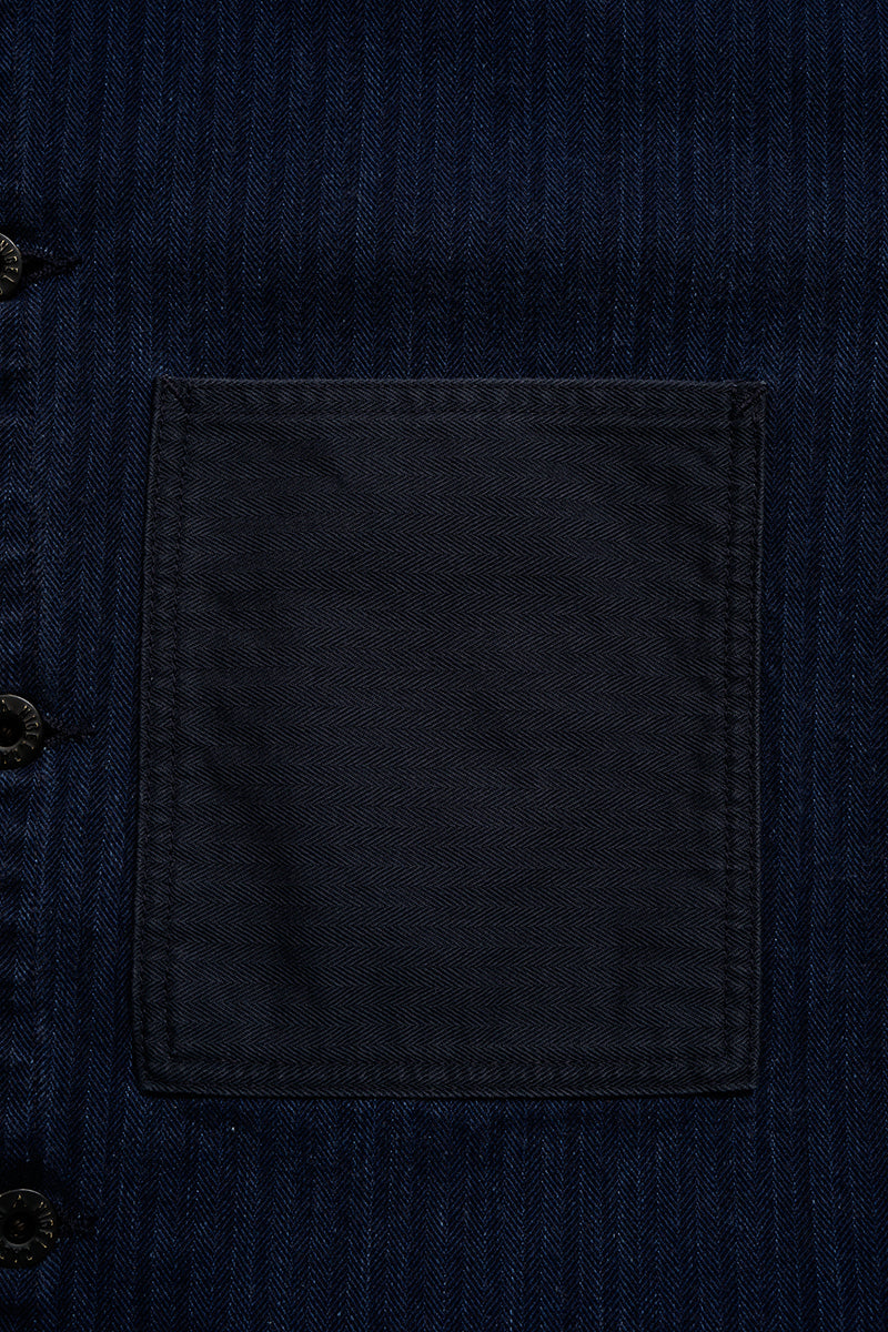USMC CHORE JACKET HERRINGBONE - INDIGO