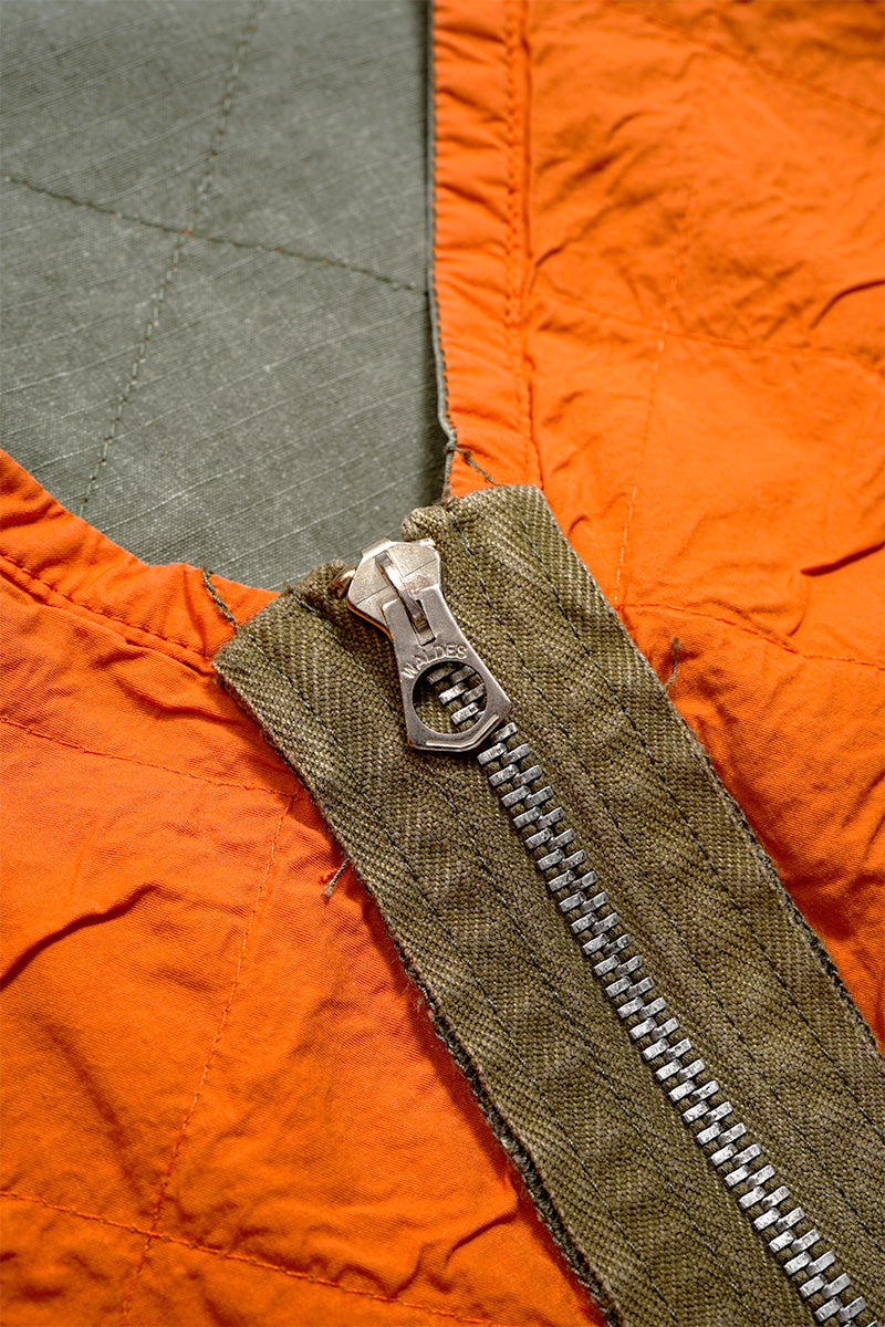 QUILTING DECK VEST RIPSTOP REVERSIBLE - GREEN