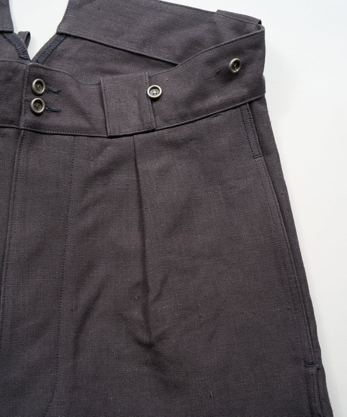 WIDE FRENCH WORK PANT HEMP - CHARCOAL GRAY