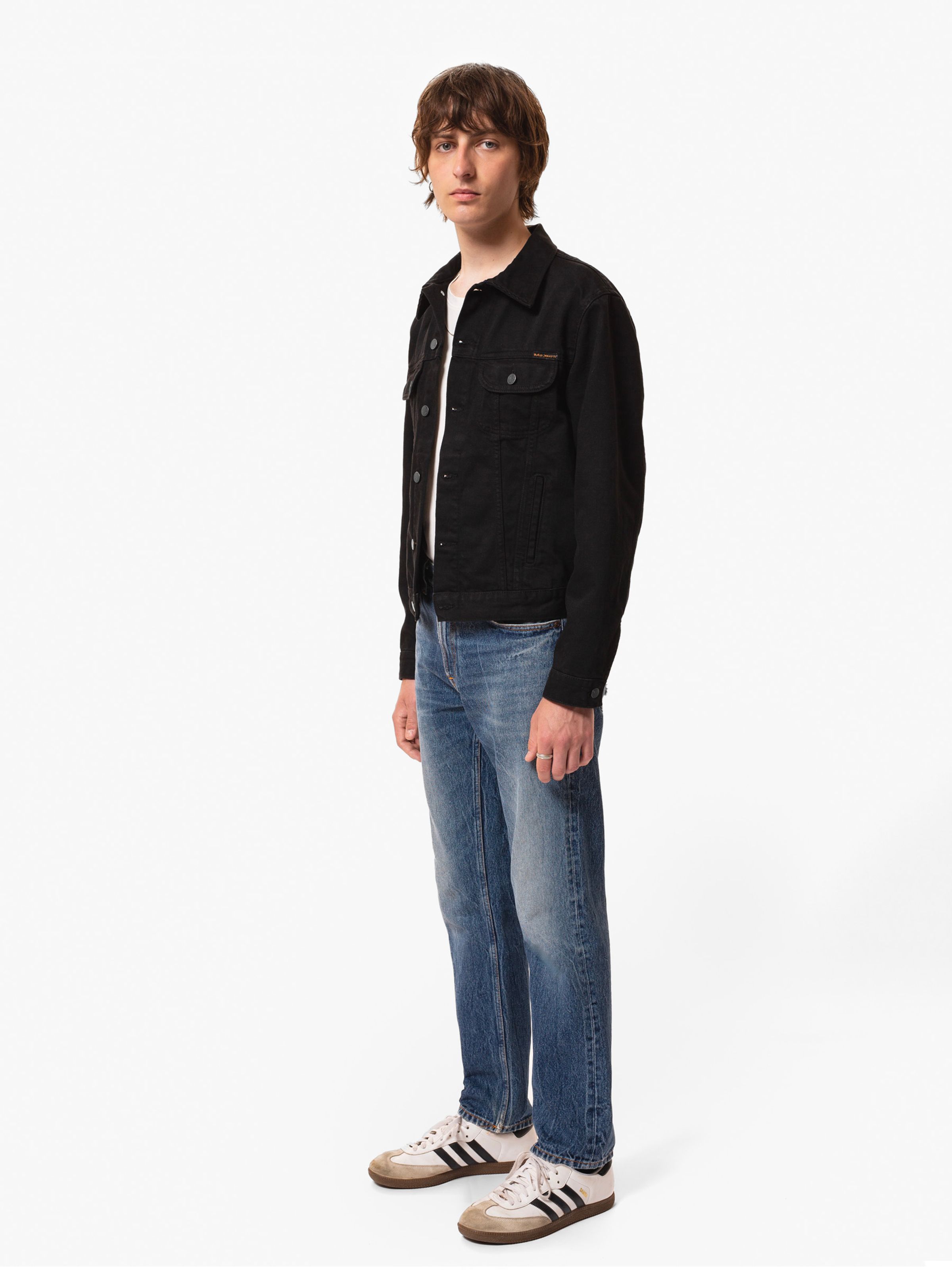 DANNY RINSED DENIM JACKET - BLACK