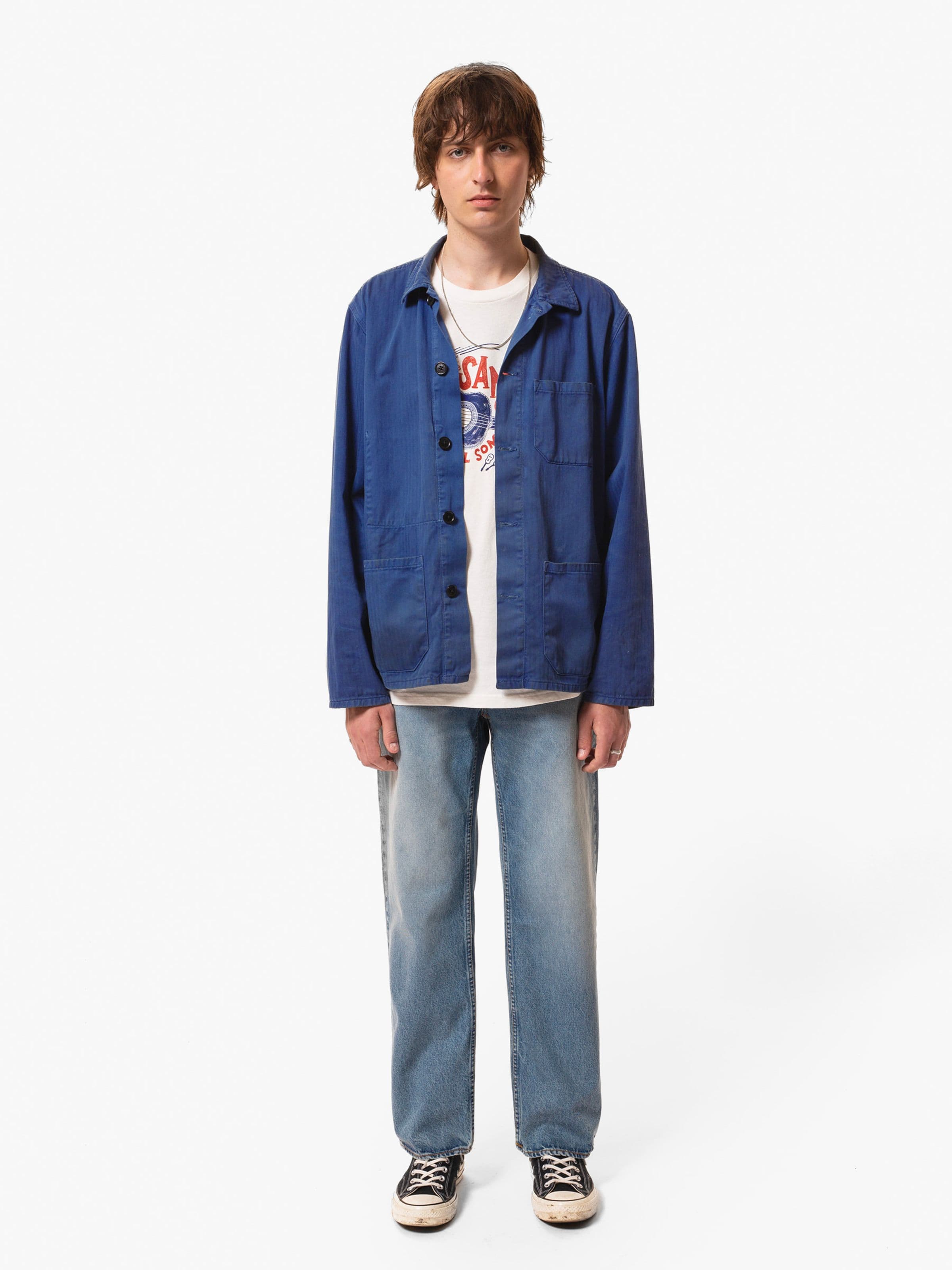 BUDDY HERRINGBONE CHORE JACKET - BLUE