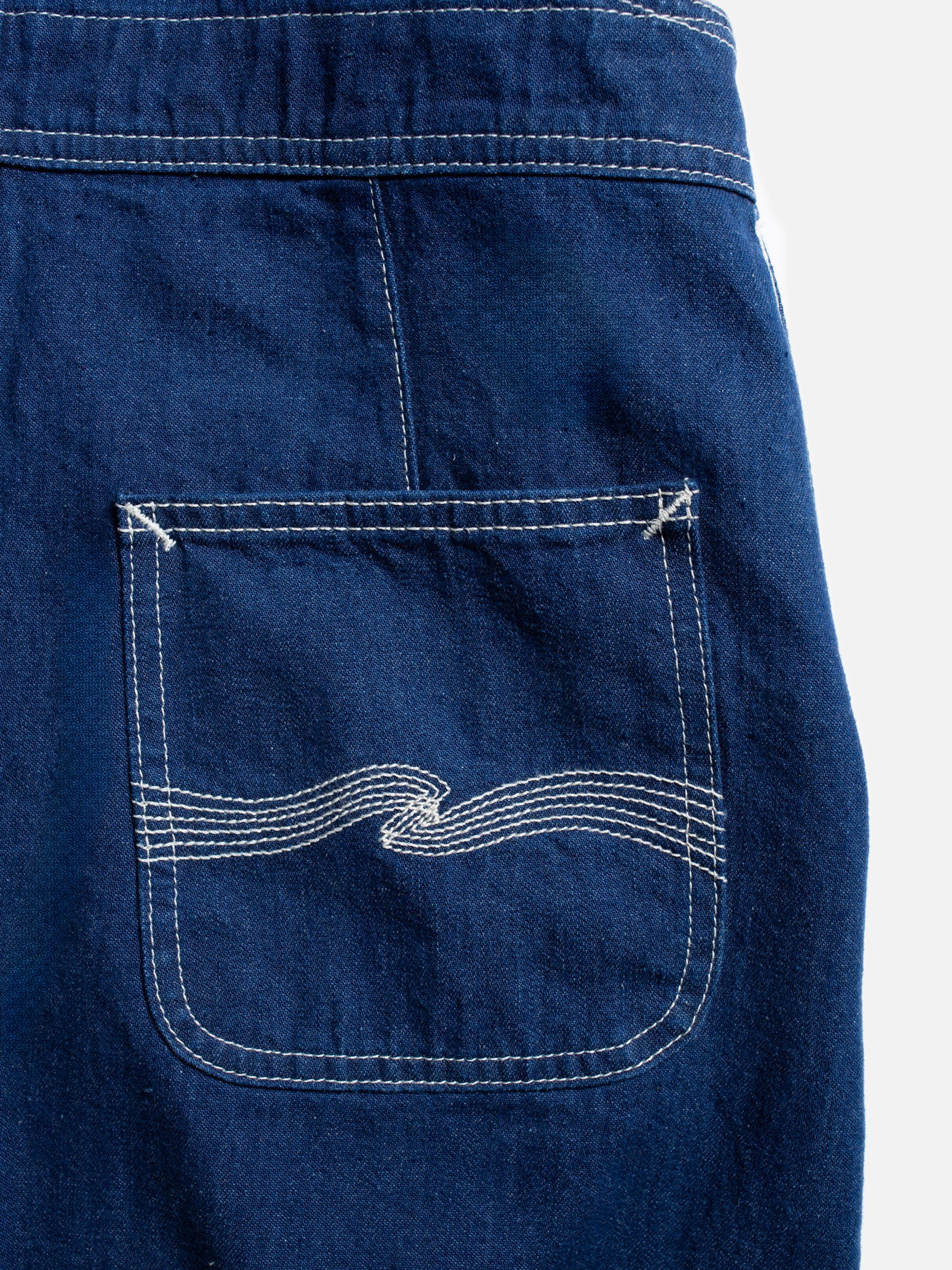 INGER UTILITY DENIM DUNGAREES DRESS - BLUE