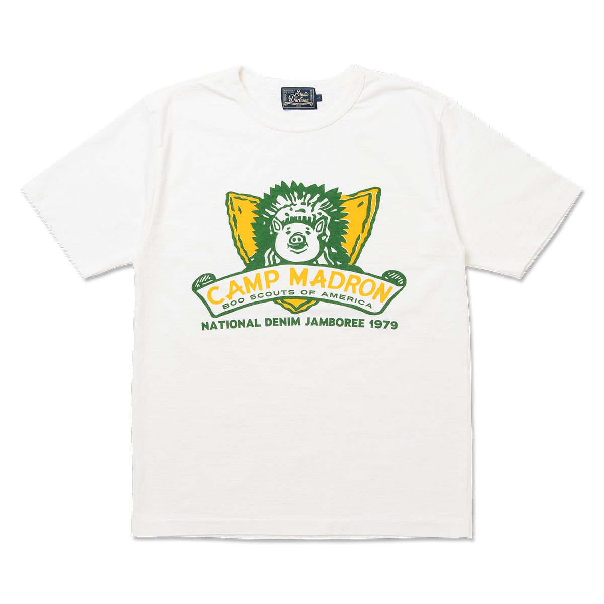 8203B Ishikawadai Small-Size Knit Jersey Print T-Shirt - WHITE