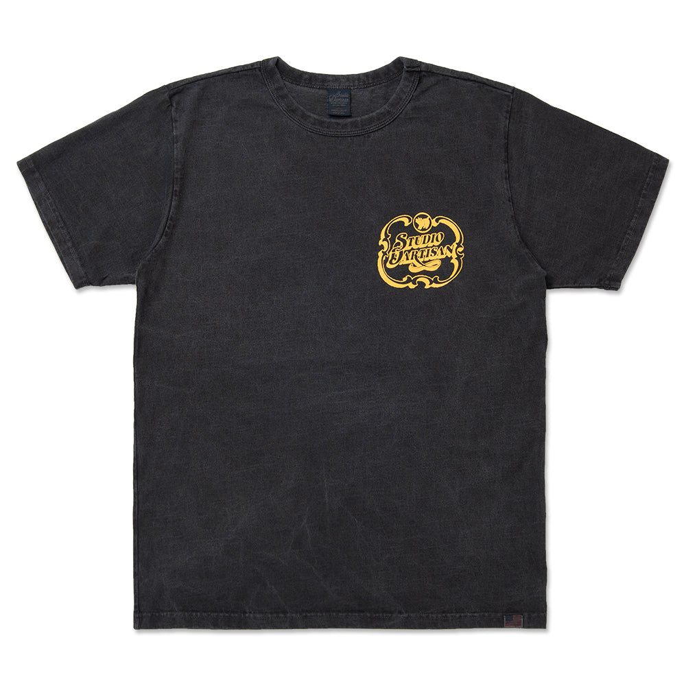 8207A USA COTTON PIGMENT DYED T-SHIRT - BLACK
