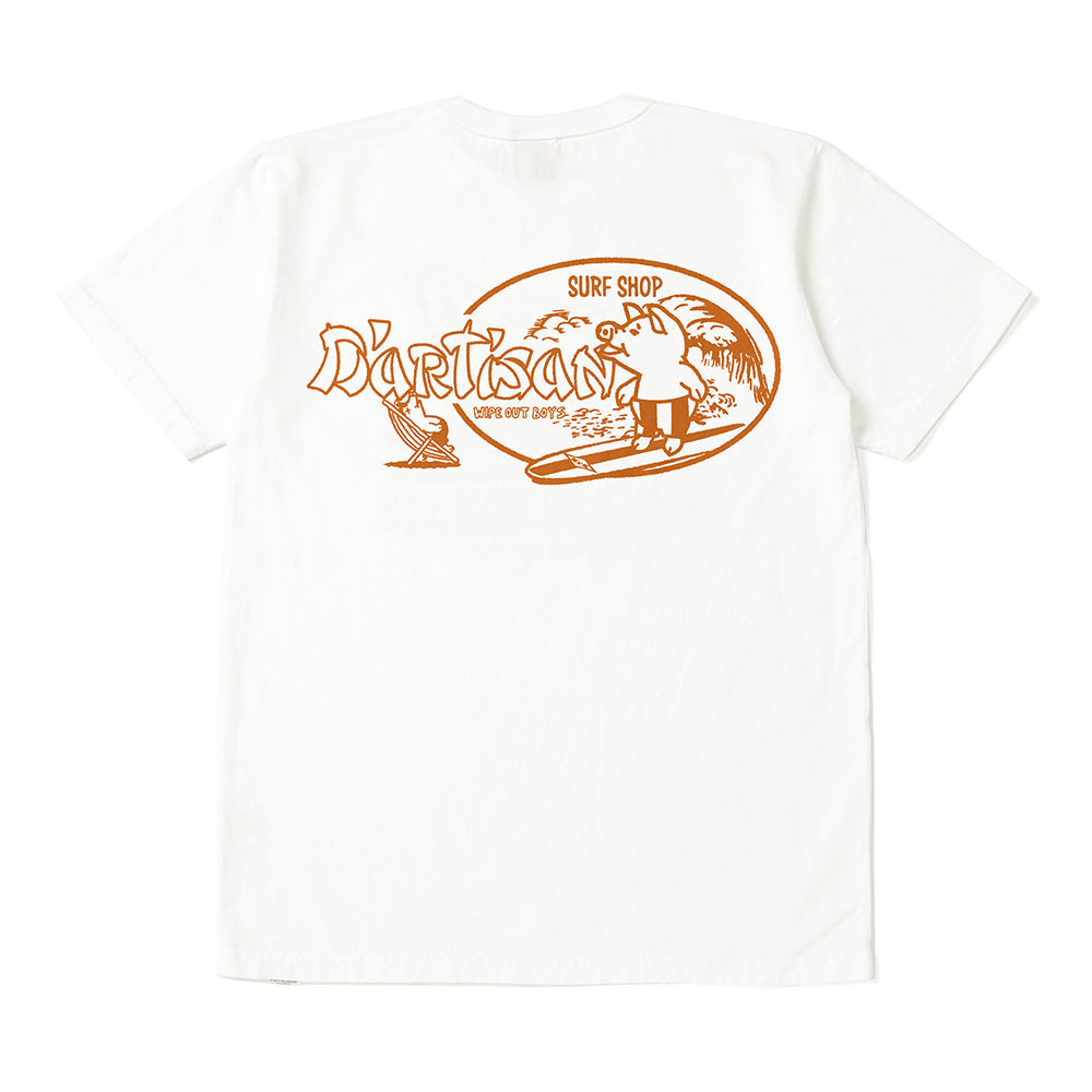 8210A USA COTTON PRINT T-SHIRT - WHITE
