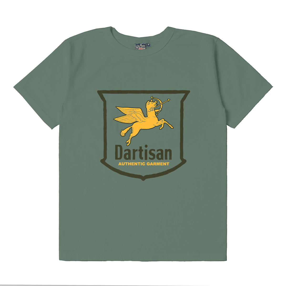 8231B Loopwheeled printed T-shirt - GREEN