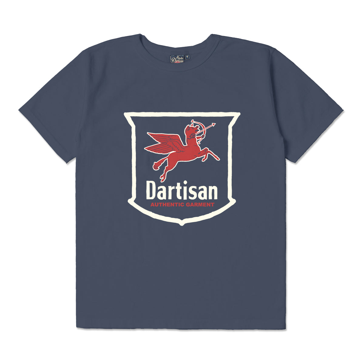 8231B Loopwheeled printed T-shirt - NAVY