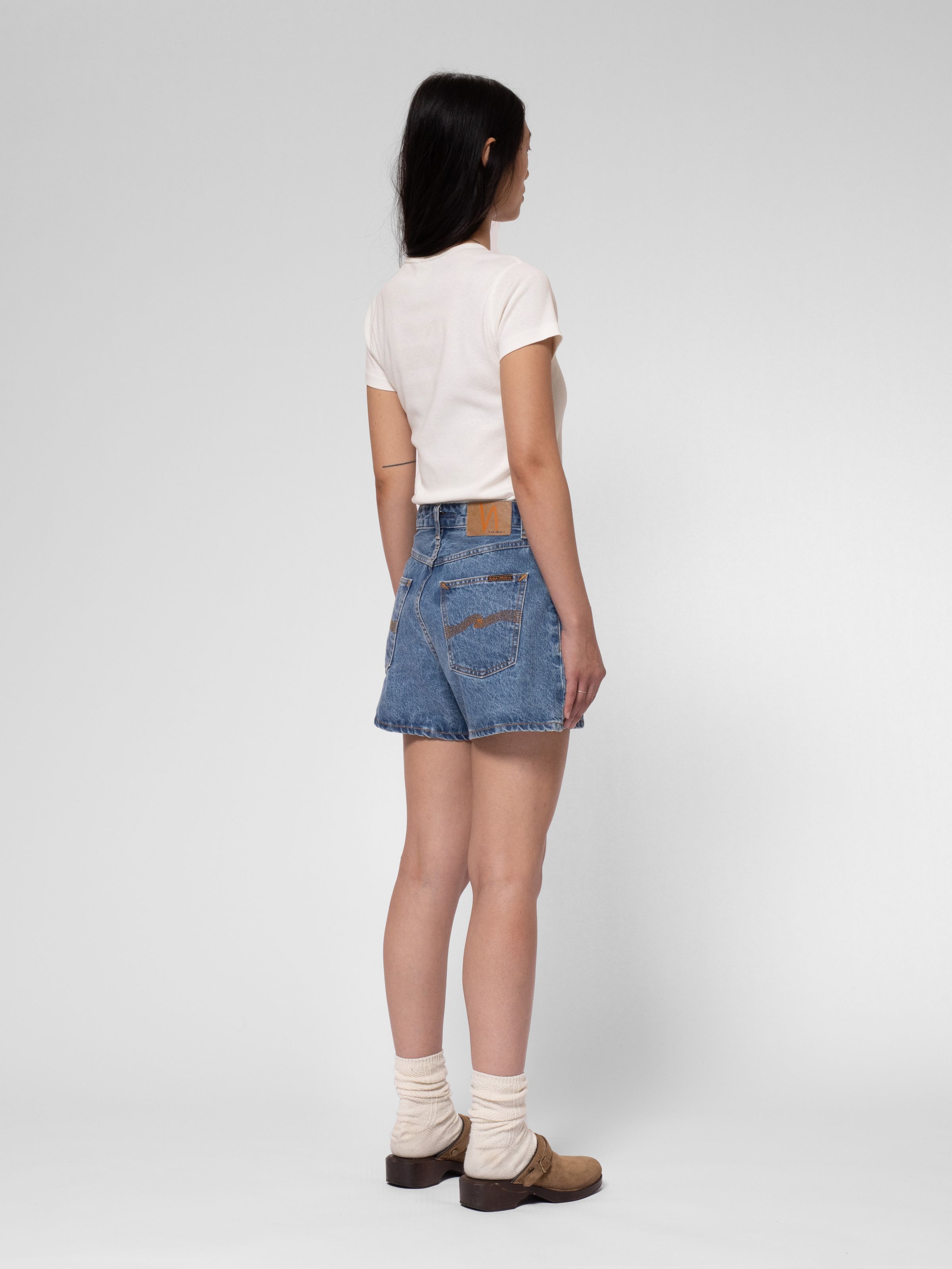 MAEVE DENIM SHORTS - CASUAL WASH BLUE