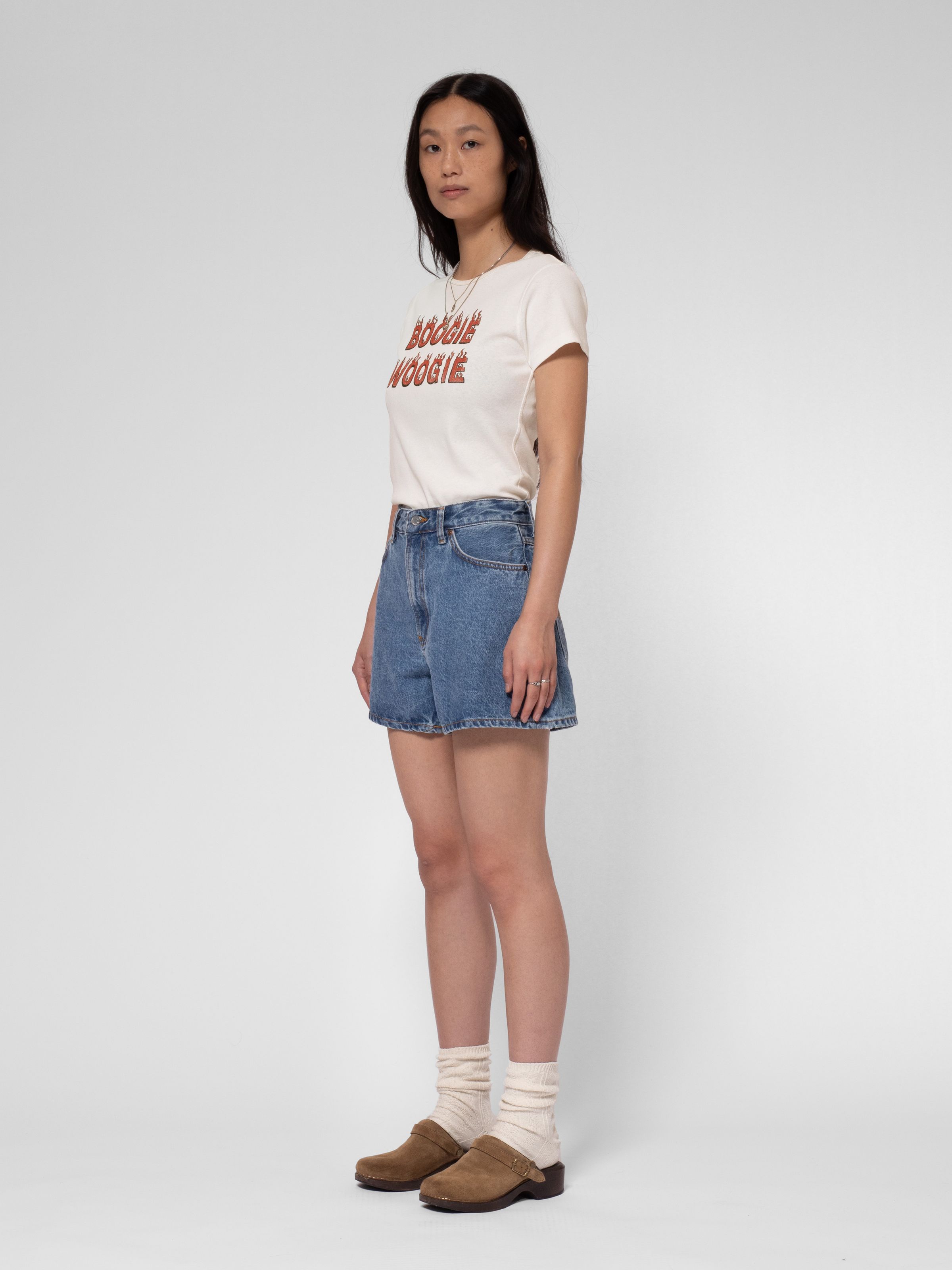 MAEVE DENIM SHORTS - CASUAL WASH BLUE