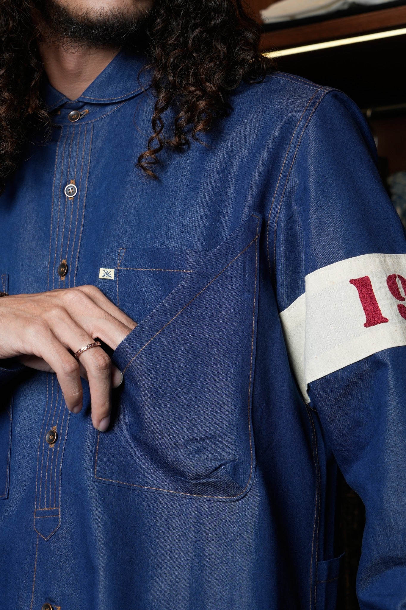 AK/PR/LOT2/SHRT061 4-pocket cycle jersey shirts - 1978 - DARK BLUE