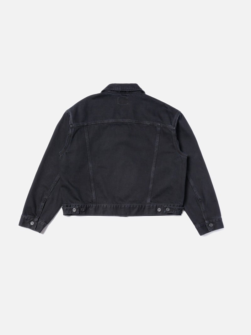 BERIT DENIM JACKET ASPHALT - BLACK