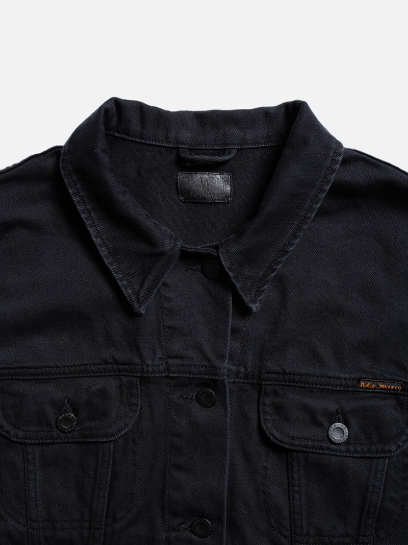 BERIT DENIM JACKET ASPHALT - BLACK