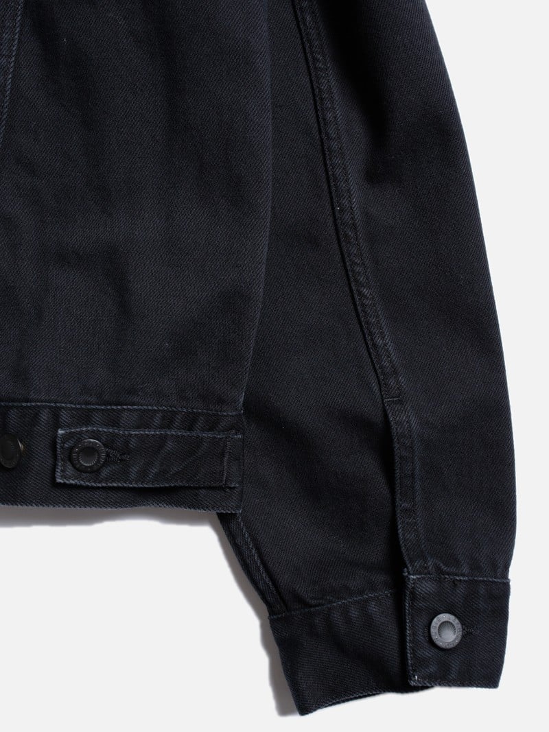 BERIT DENIM JACKET ASPHALT - BLACK