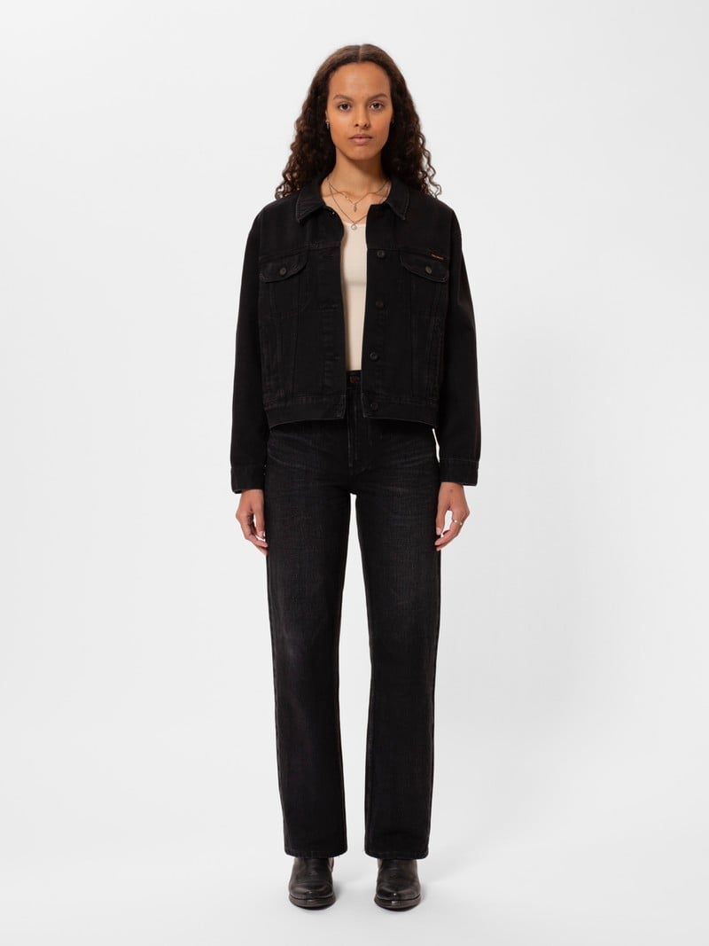 BERIT DENIM JACKET ASPHALT - BLACK