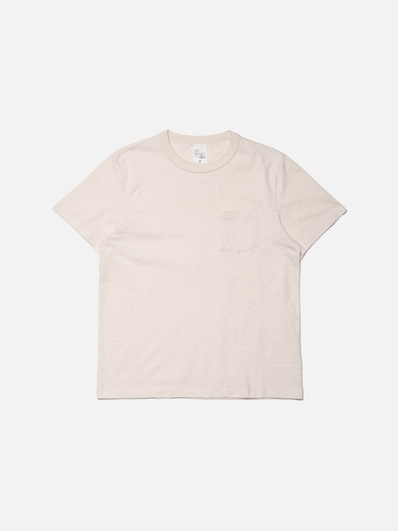 ROY HEAVY SLUB T-SHIRT - ECRU