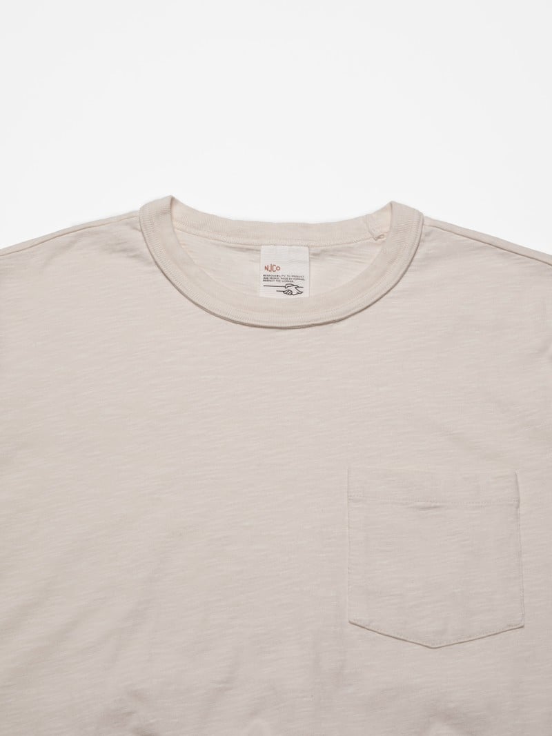 ROY HEAVY SLUB T-SHIRT - ECRU