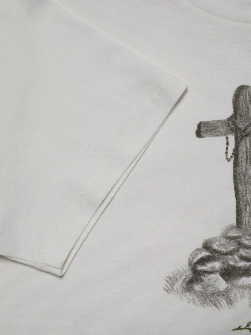 ROY GRAVE CROSS T-SHIRT - OFFWHITE