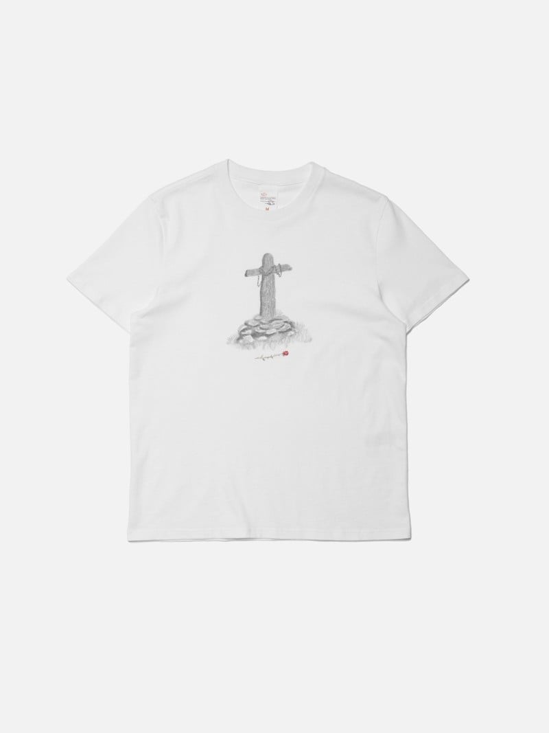 ROY GRAVE CROSS T-SHIRT - OFFWHITE