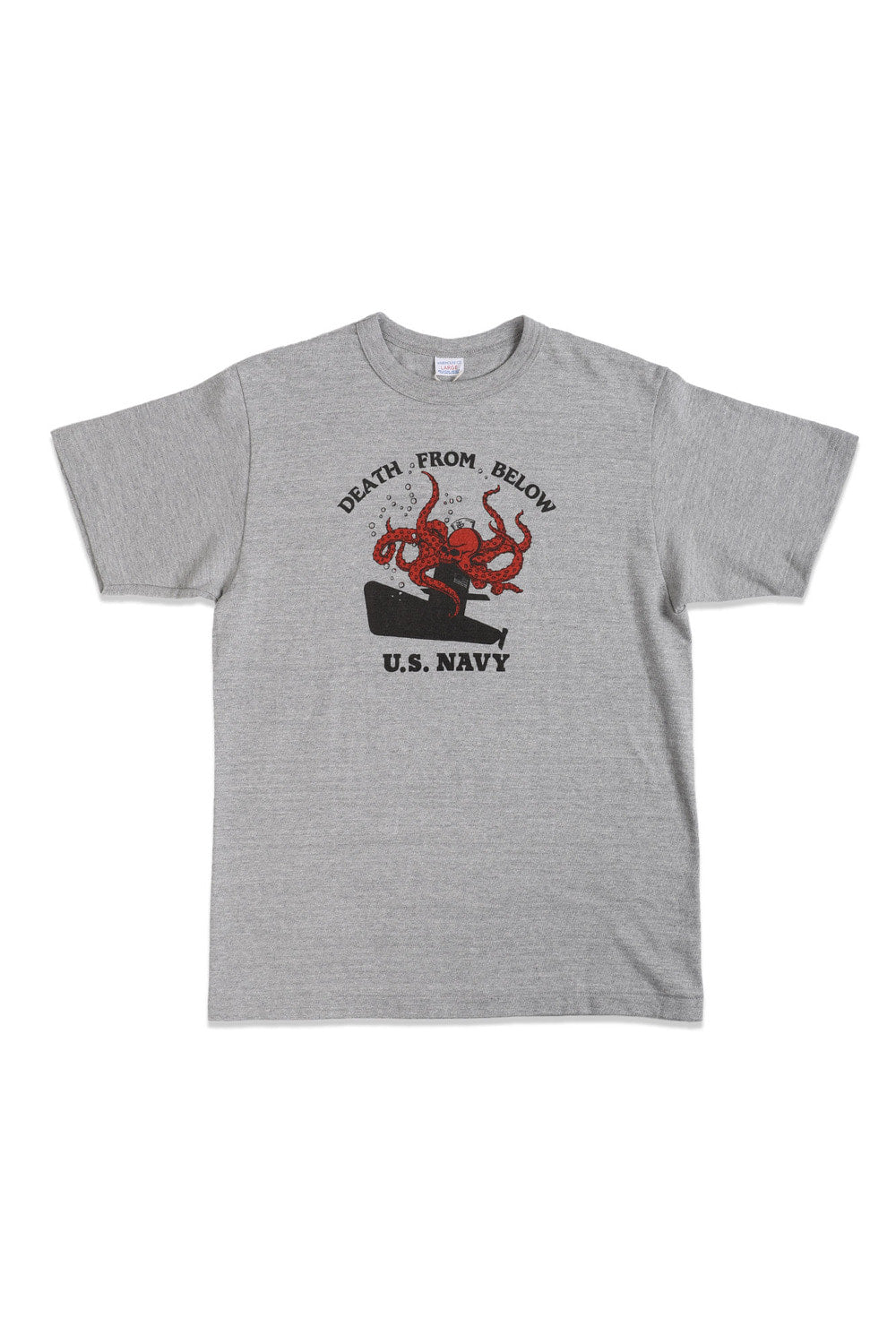 4096 88/12 HEATHER CREW NECK T DEATH FROM BELOW - GRAY