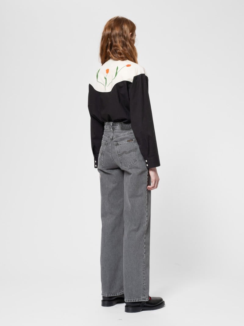 DAISY WESTERN COTTON SHIRT - BLACK
