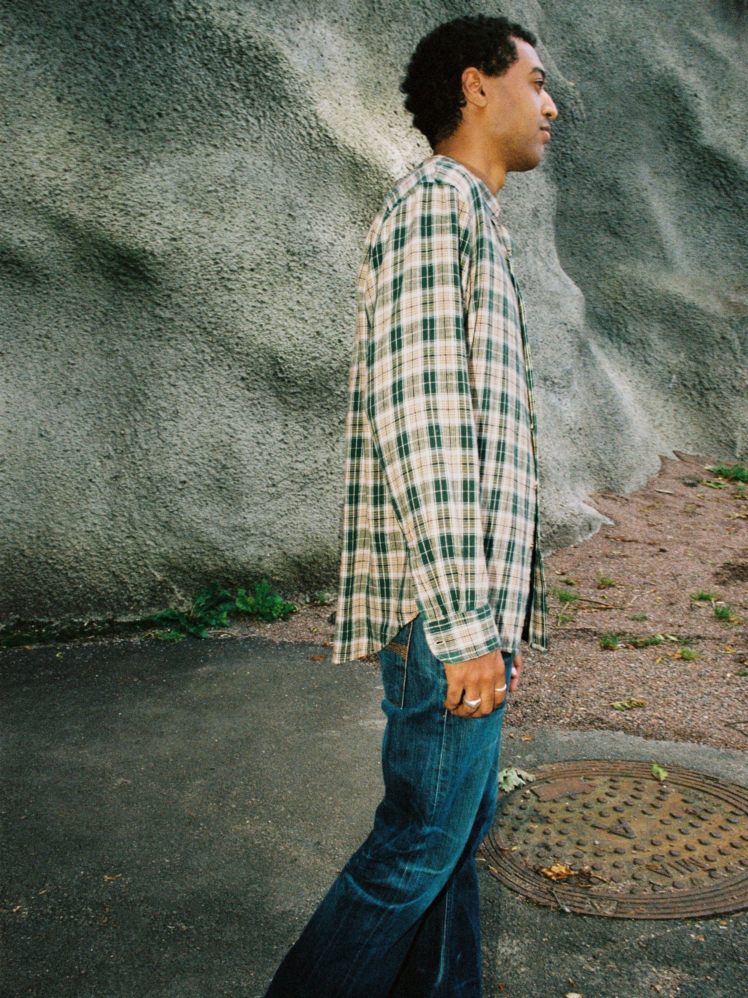JULIAN FARMERS CHECK SHIRT - RACING GREEN