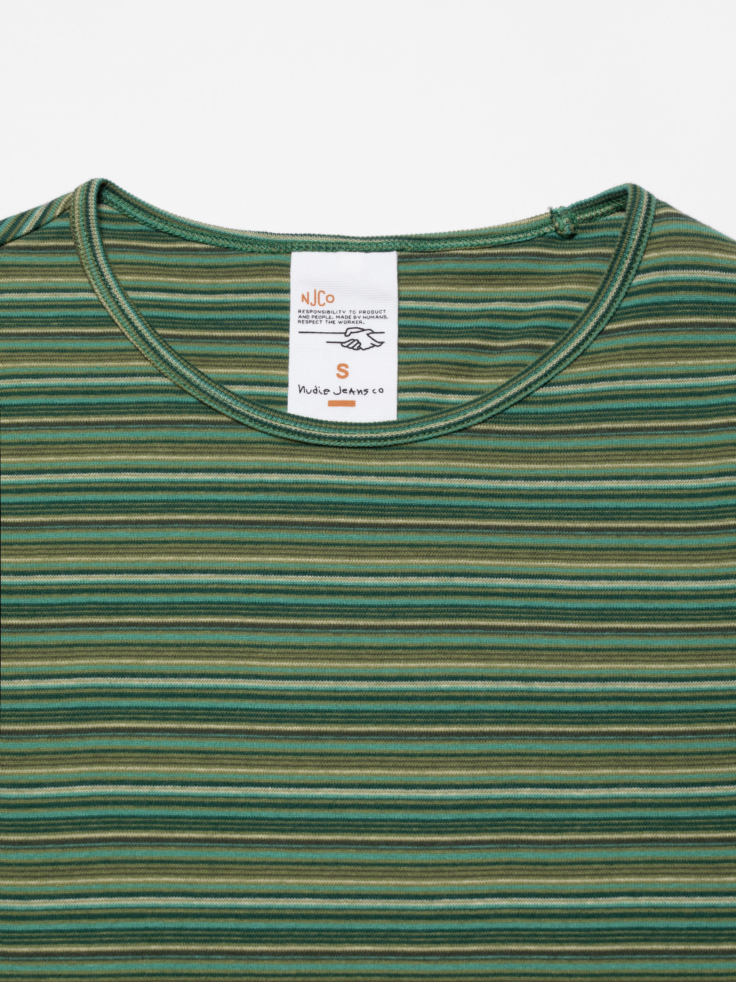 JESSY LS T-SHIRT STRIPED RIB - MULTI