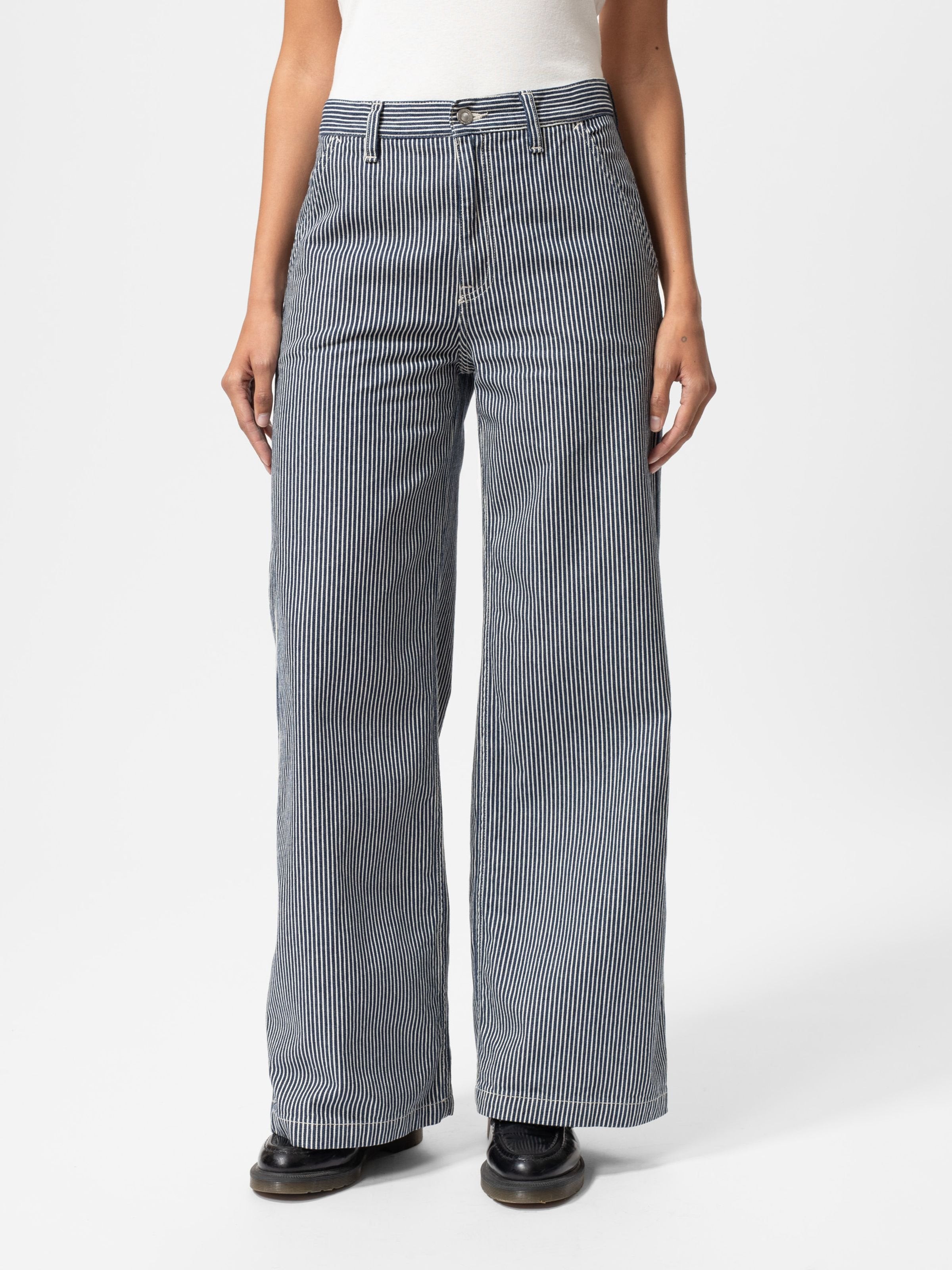 Inez Striped Pants - Blue/Offwhite