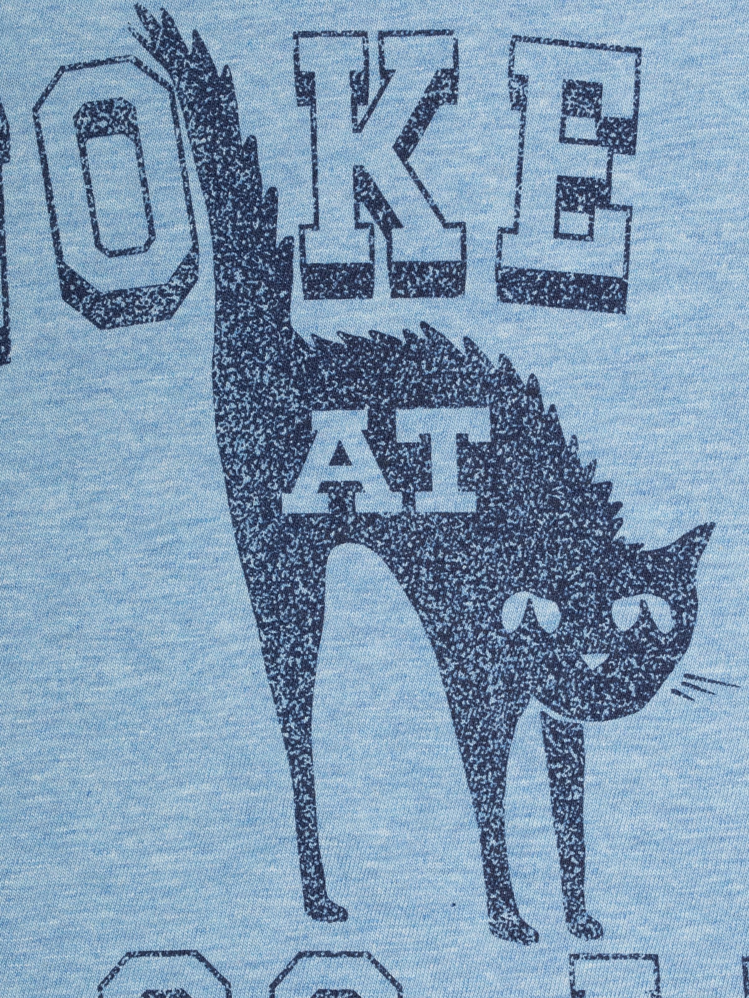 RICKY 6-66 RINGER T-SHIRT - BLUEMELANGE