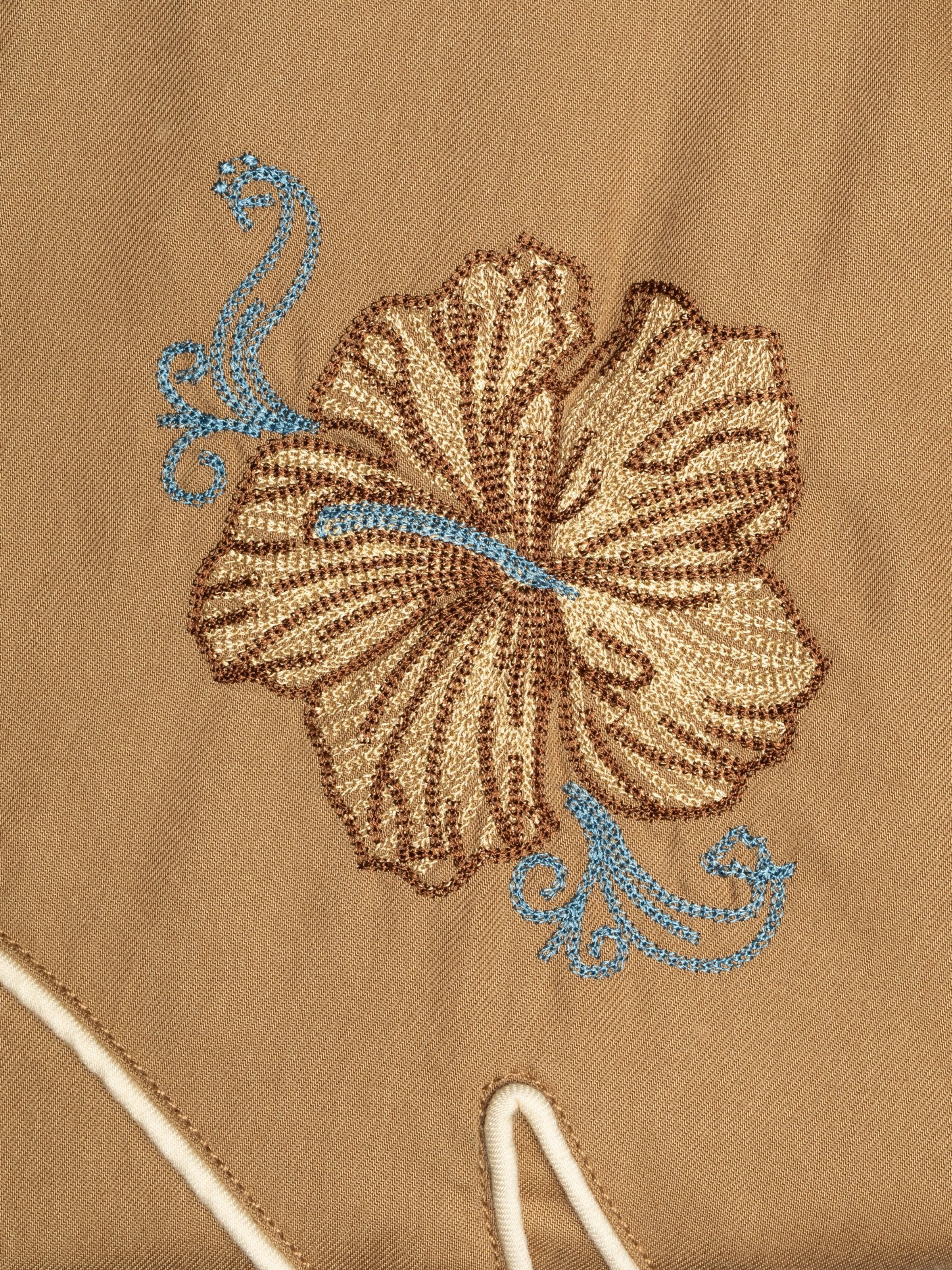 GONZO COWBOY FLOWER SHIRT - TOBACCO