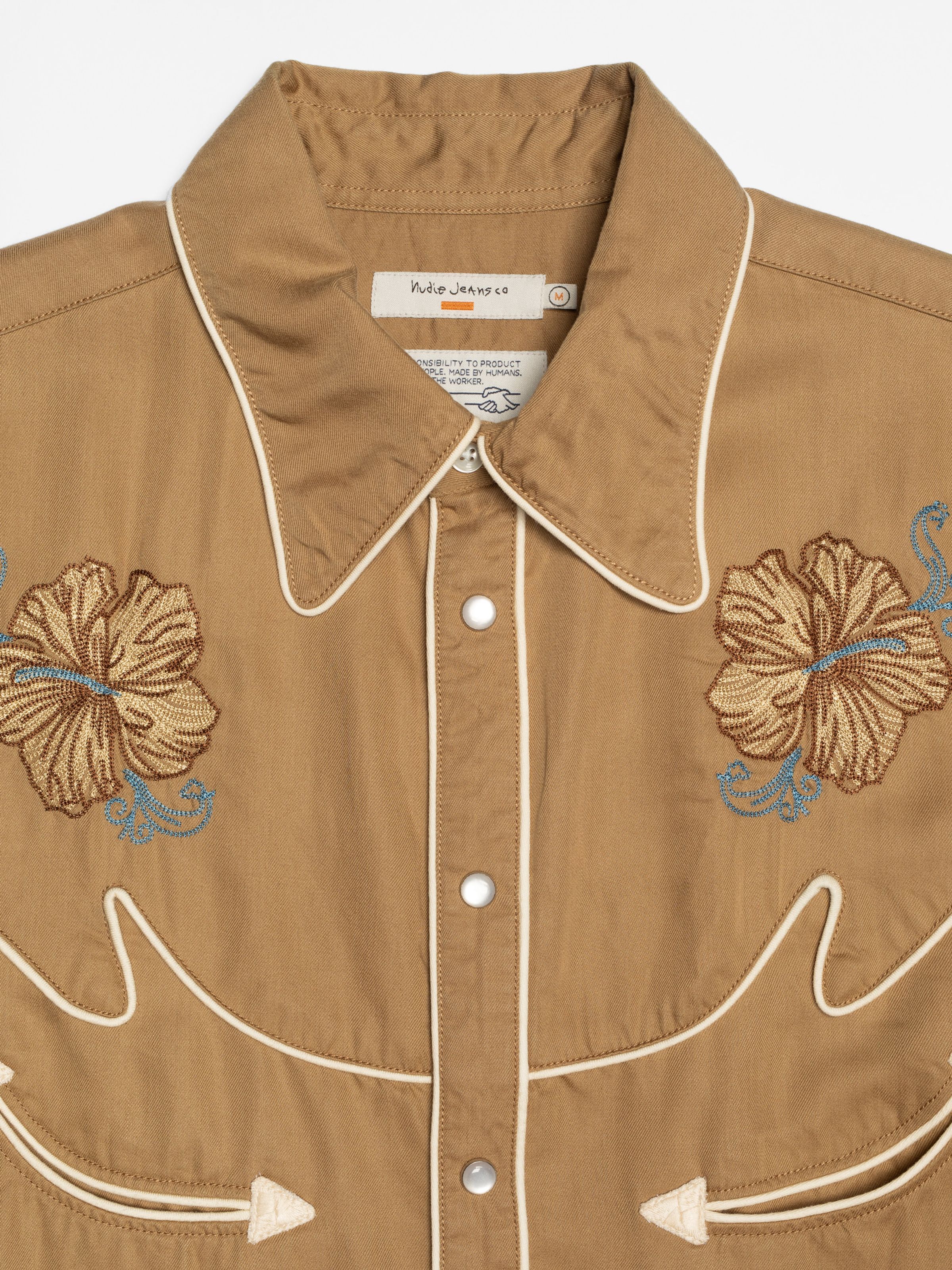 GONZO COWBOY FLOWER SHIRT - TOBACCO