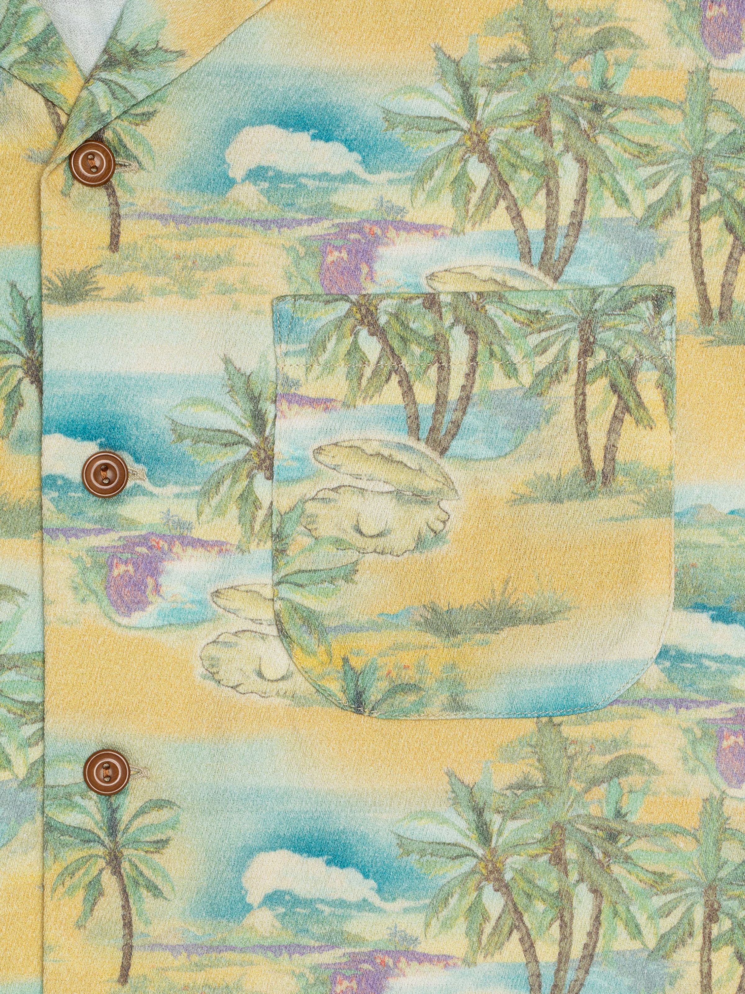 ARVID PEARLS HAWAII SHIRT - MUSTARD