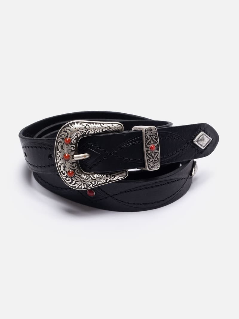 WESTERN EMBELLISHED BELT - BLACK