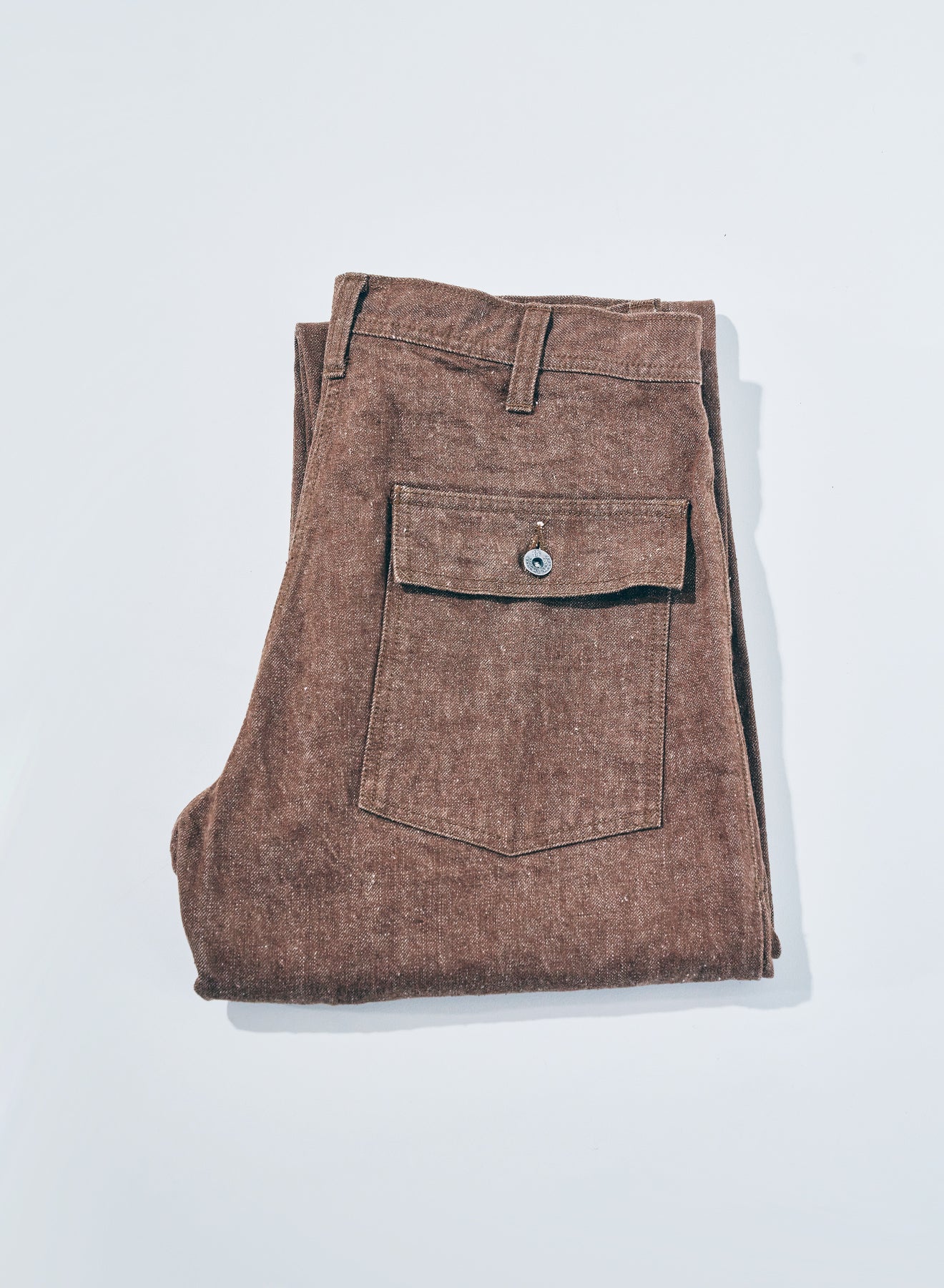 SJ52BR 15oz Kanoko Brown Baker pants - BROWN