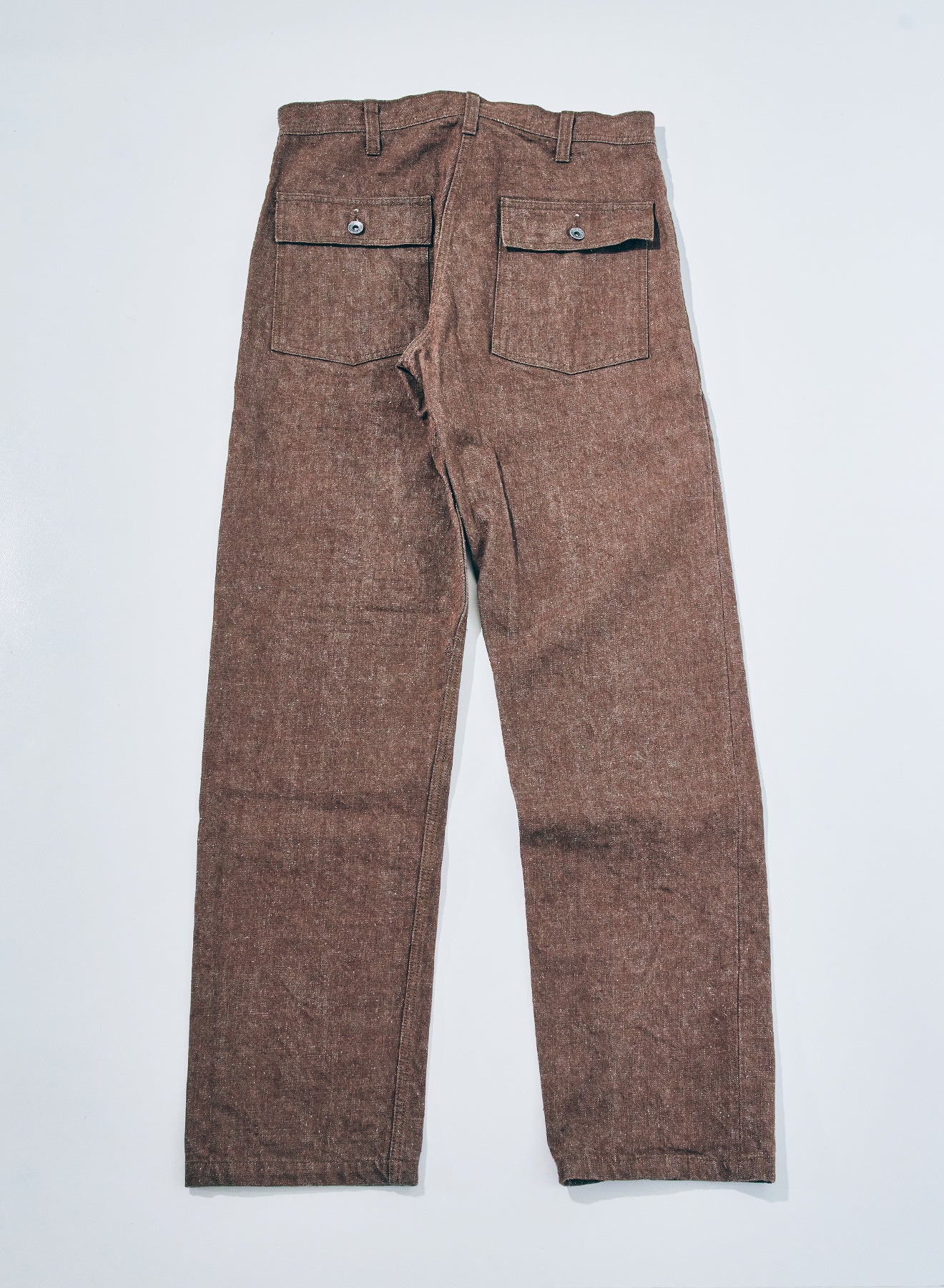 SJ52BR 15oz Kanoko Brown Baker pants - BROWN