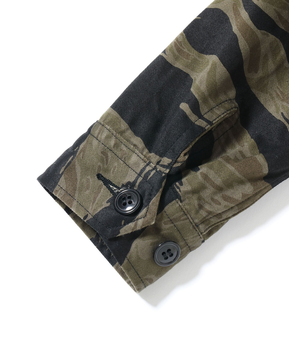 BR15778 WILLIAM GIBSON COLLECTION BLACK TIGER PATTERN JACKET OVER DYE - BLACK