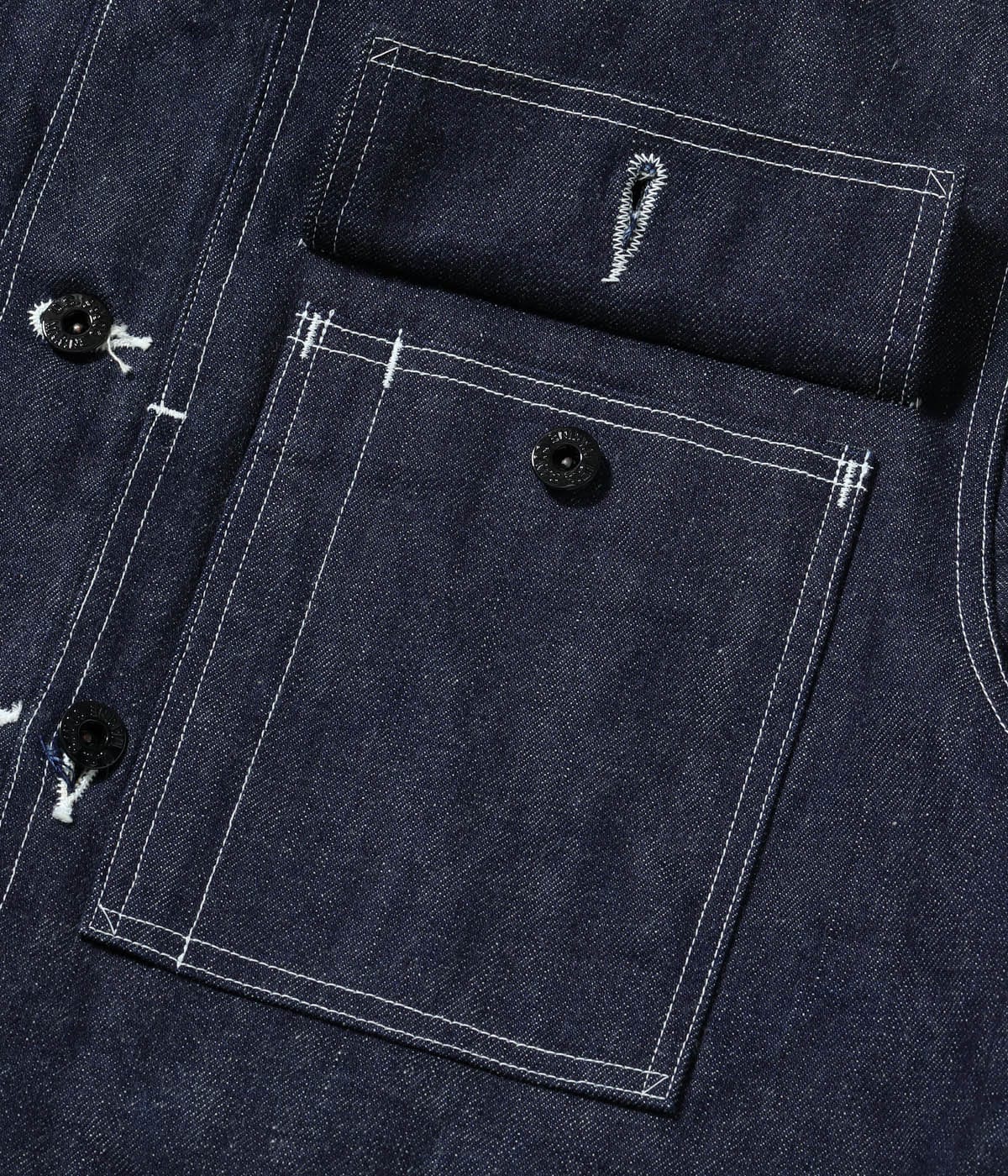 BR15886 US MARINE CORPS M-1944 DENIM CIVILIAN UTILITY JACKET - INDIGO