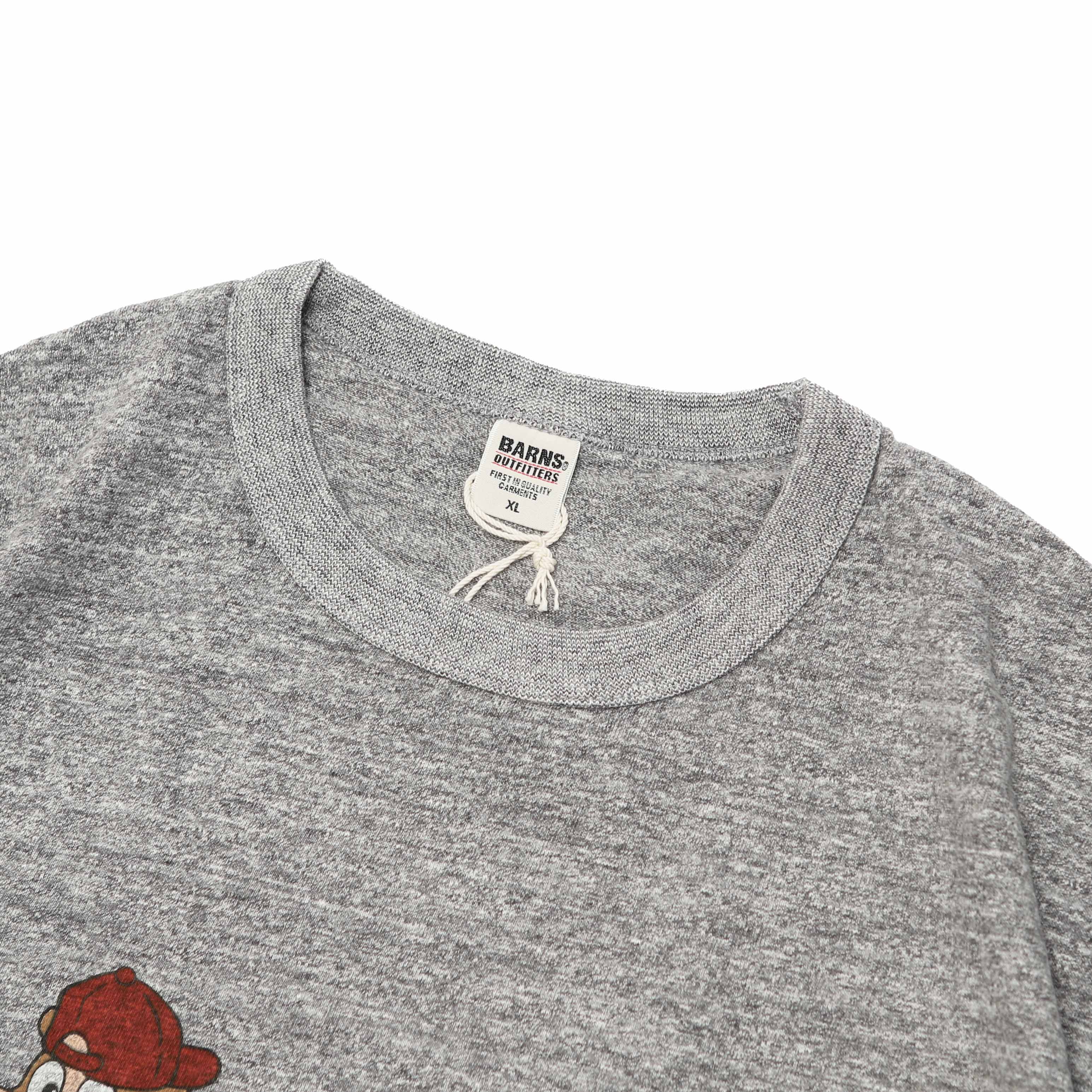 BR-26003 "TSURIAMI" CREW NECK S/S PRINT T-SHIRT (SPUNKY) - GRAY