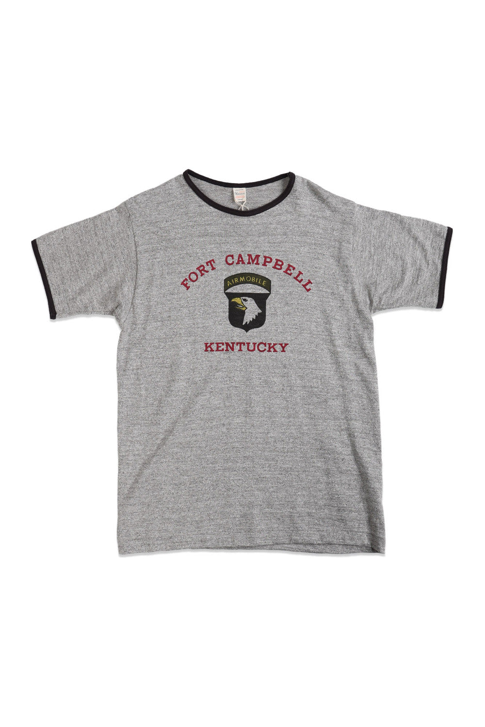 4059 RINGER TEE FORT CAMPBELL - HEATHER GRAY/BLACK
