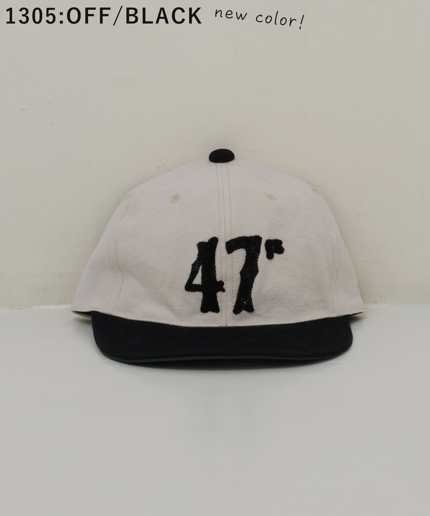 GS2449991 TWO TONE CAP - OFF WHITE/BLACK