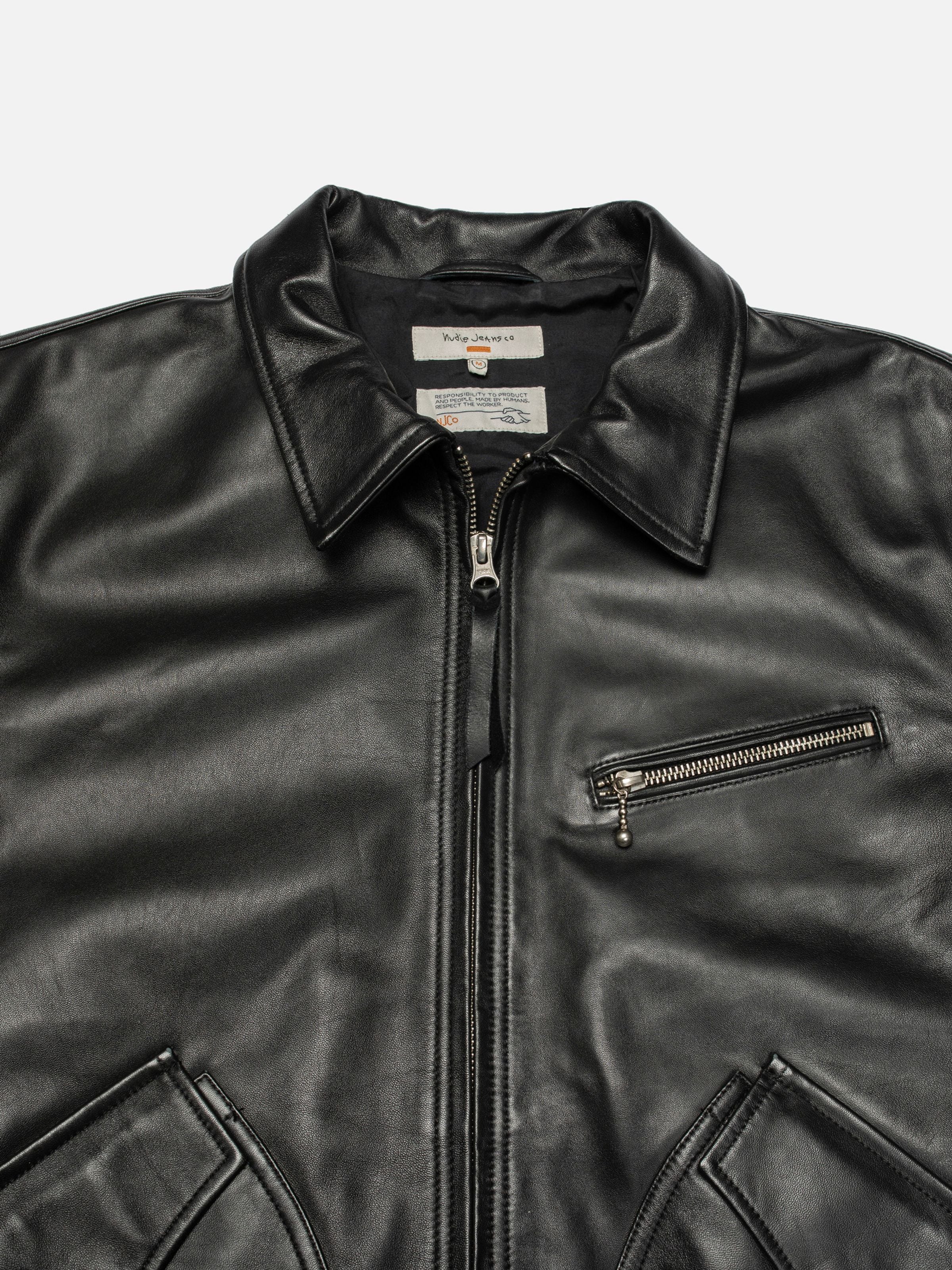 Blake Zip Jacket Leather - Black
