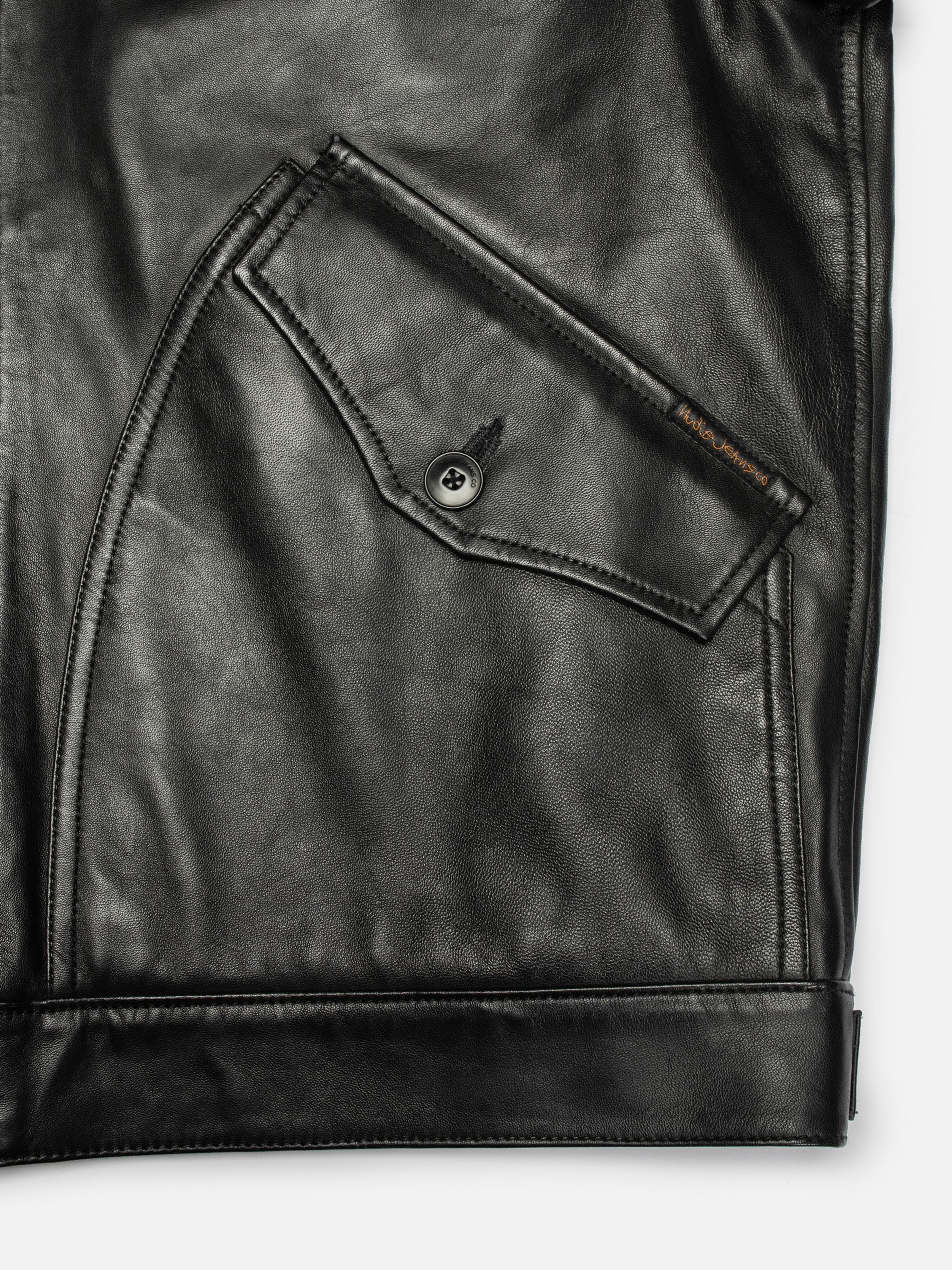 Blake Zip Jacket Leather - Black