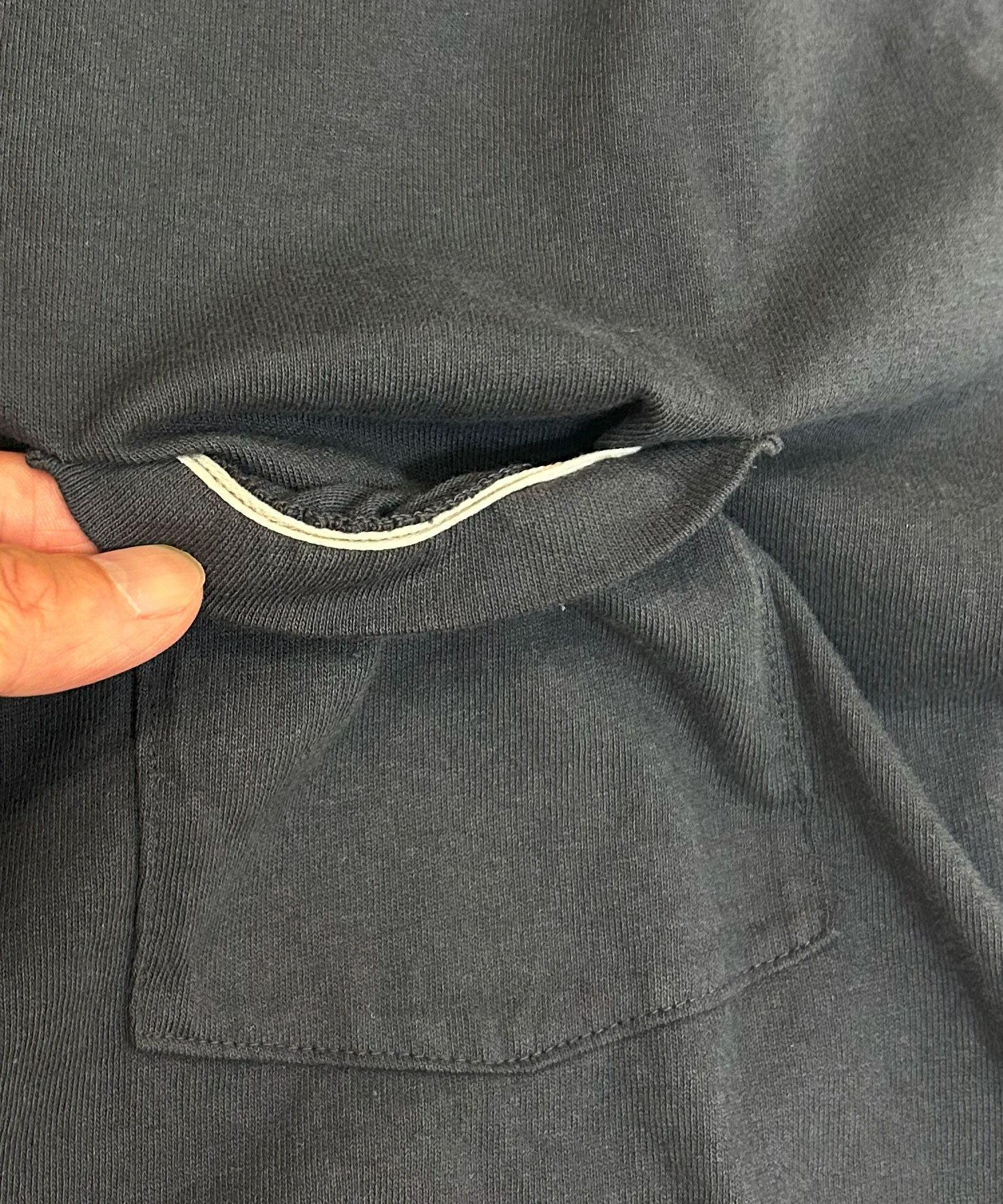 6oz TUBE POCKET TEE S/S - USED BLACK