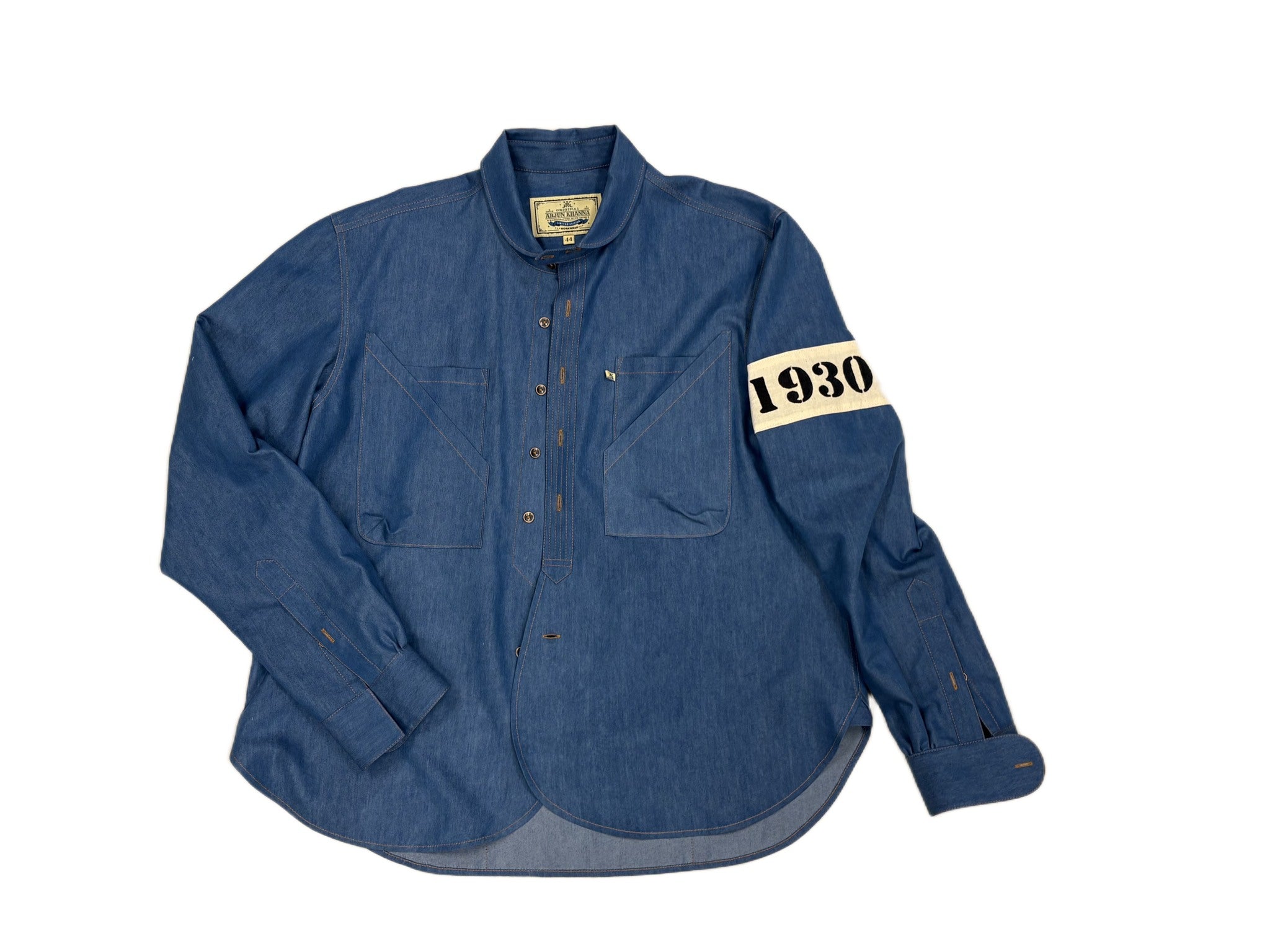 AK/PR/LOT2/SHRT060 4-pocket cycle jersey shirts - 1930  - LIGHT BLUE