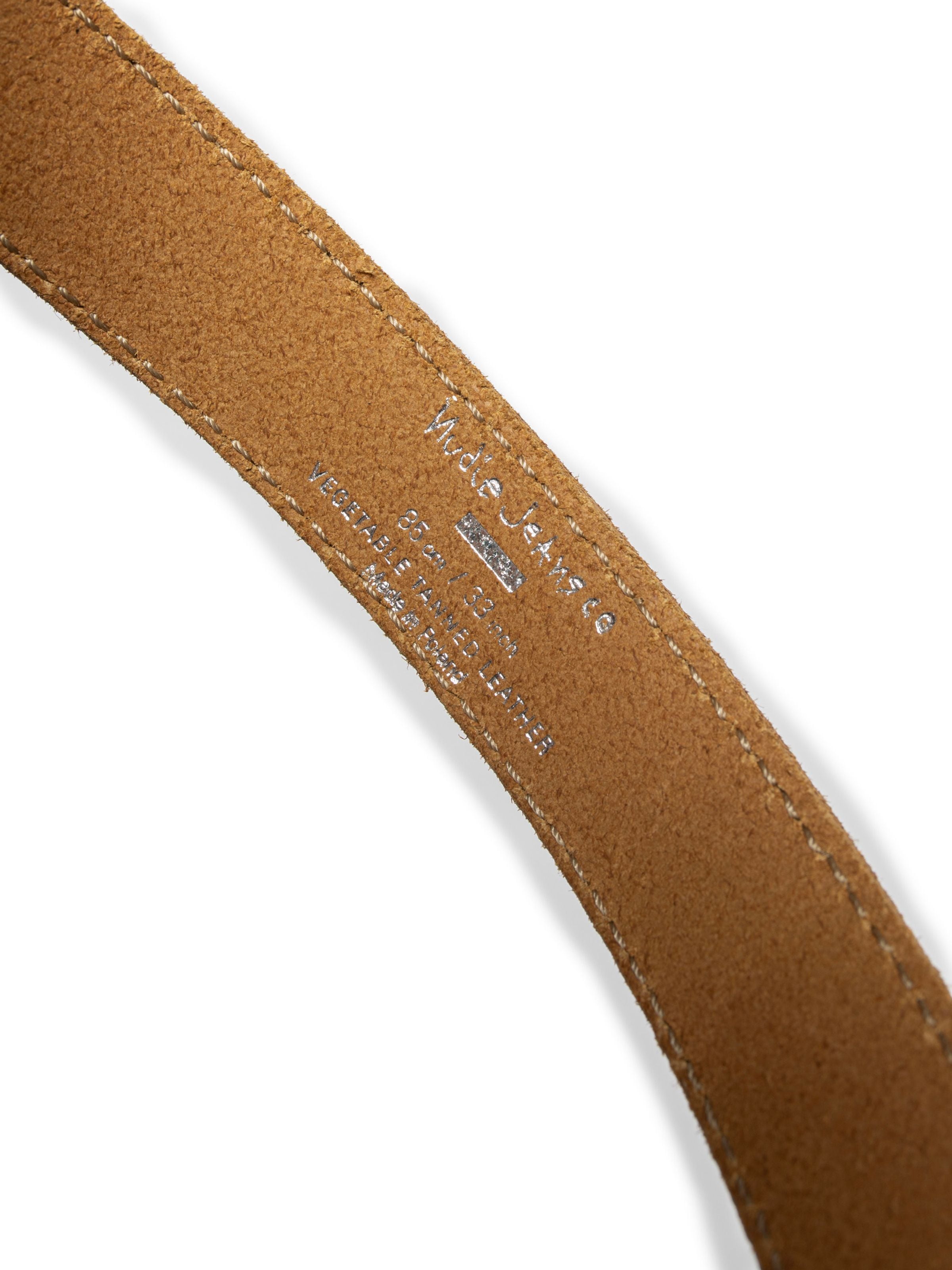 Western Suede Silver Belt - Tobacco