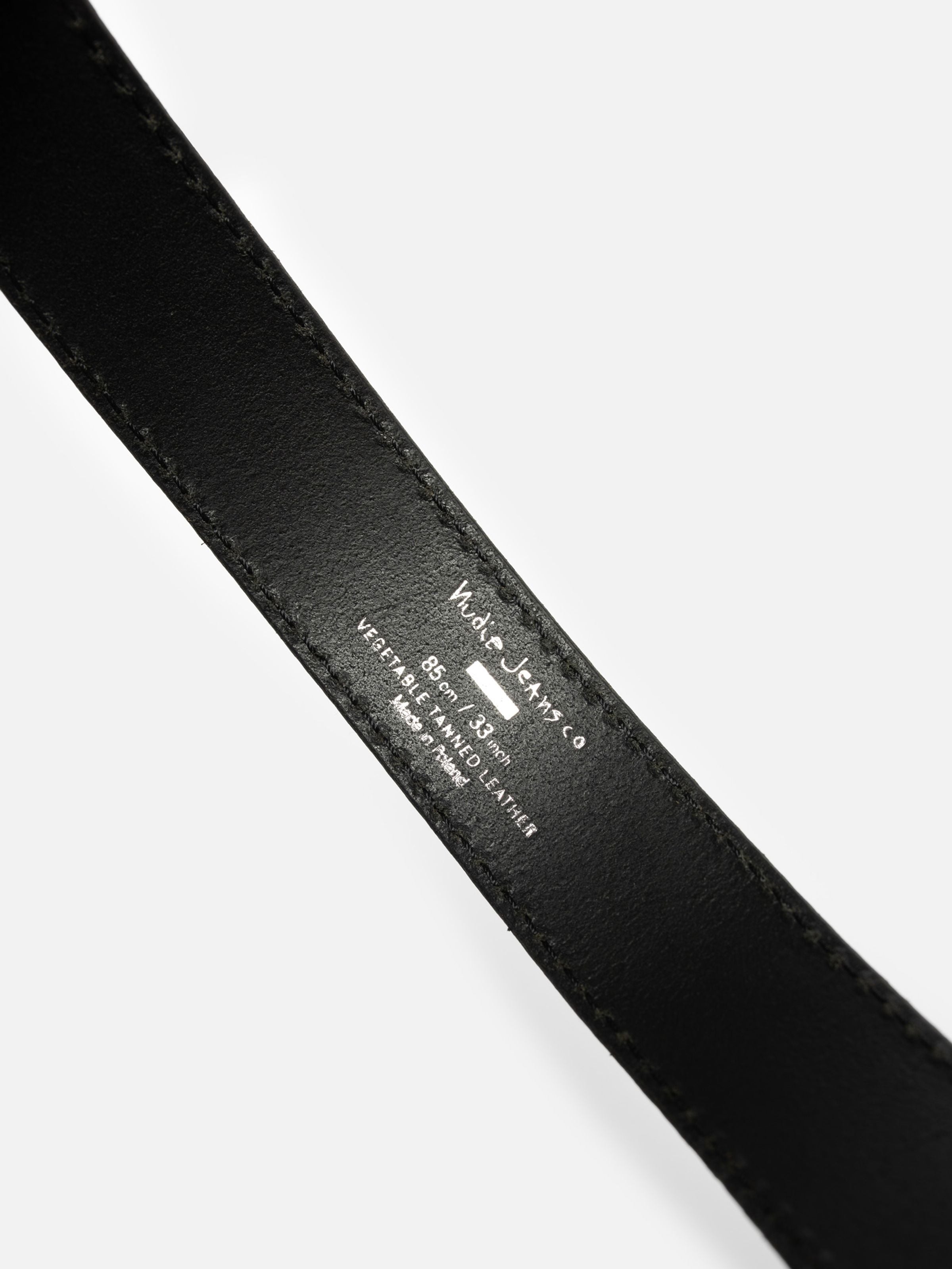 Faux Reptile Leather Belt - Black