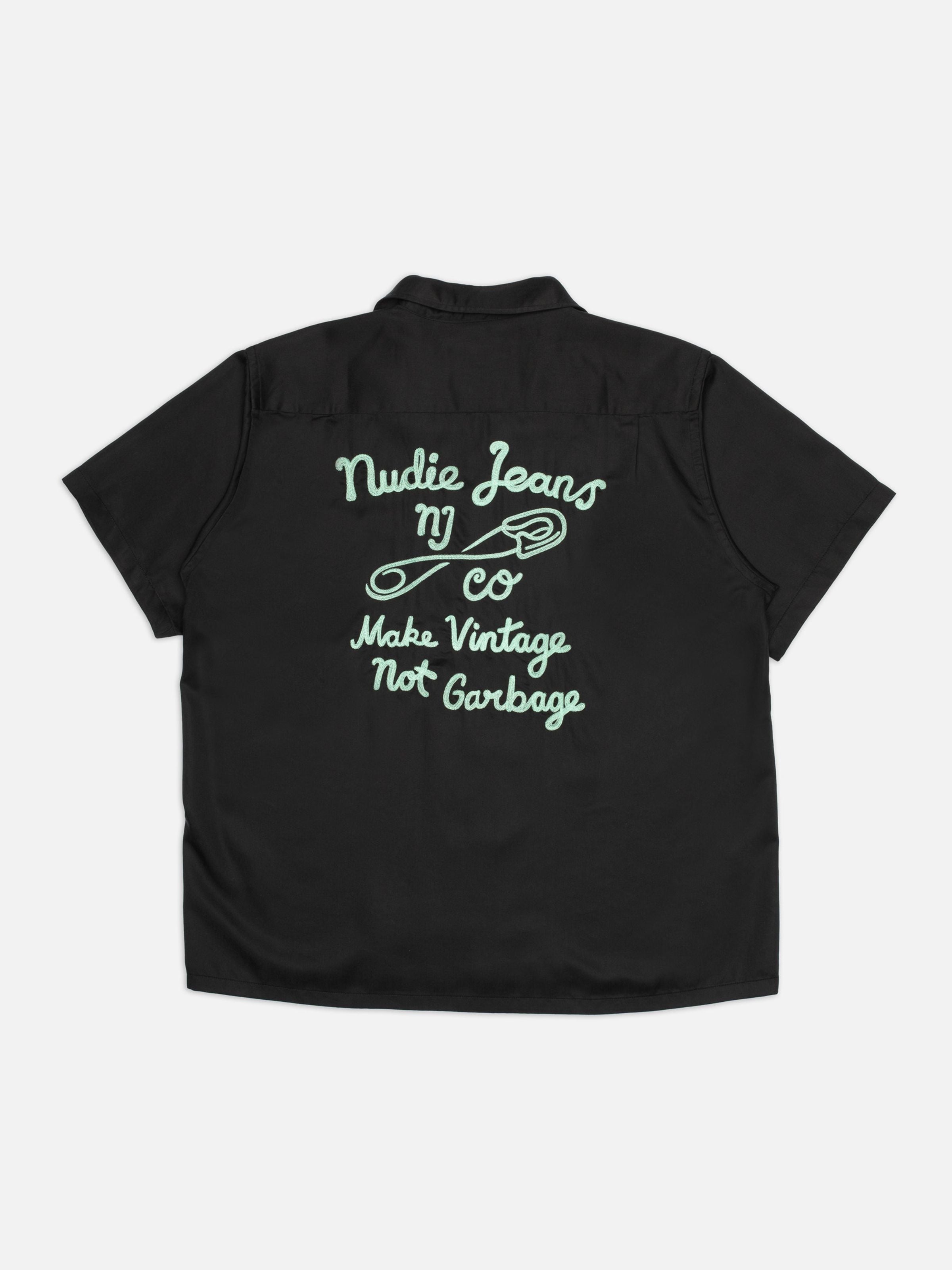 Arthur Bowling Shirt Saftey Pin - Black