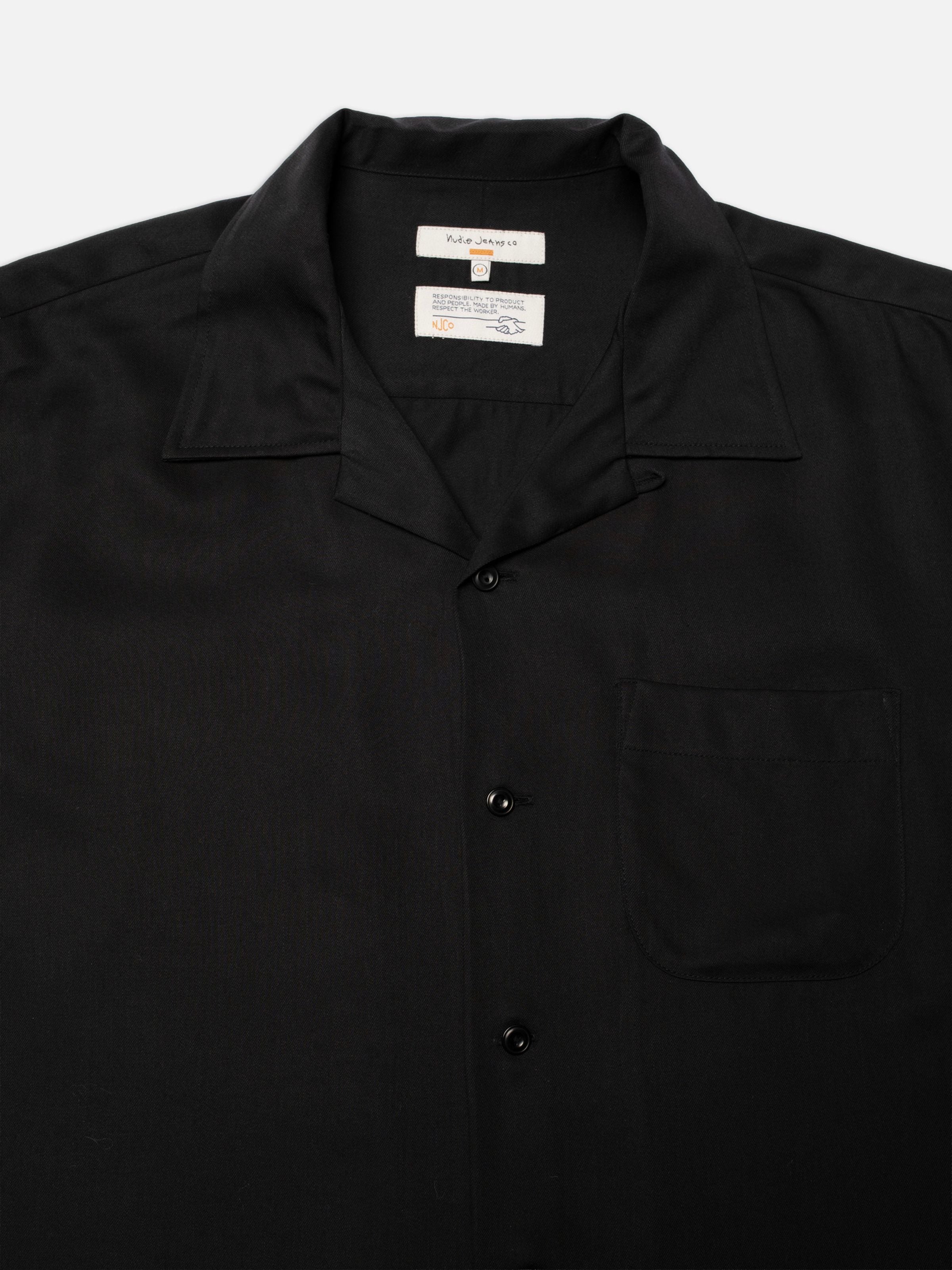 Arthur Bowling Shirt Saftey Pin - Black