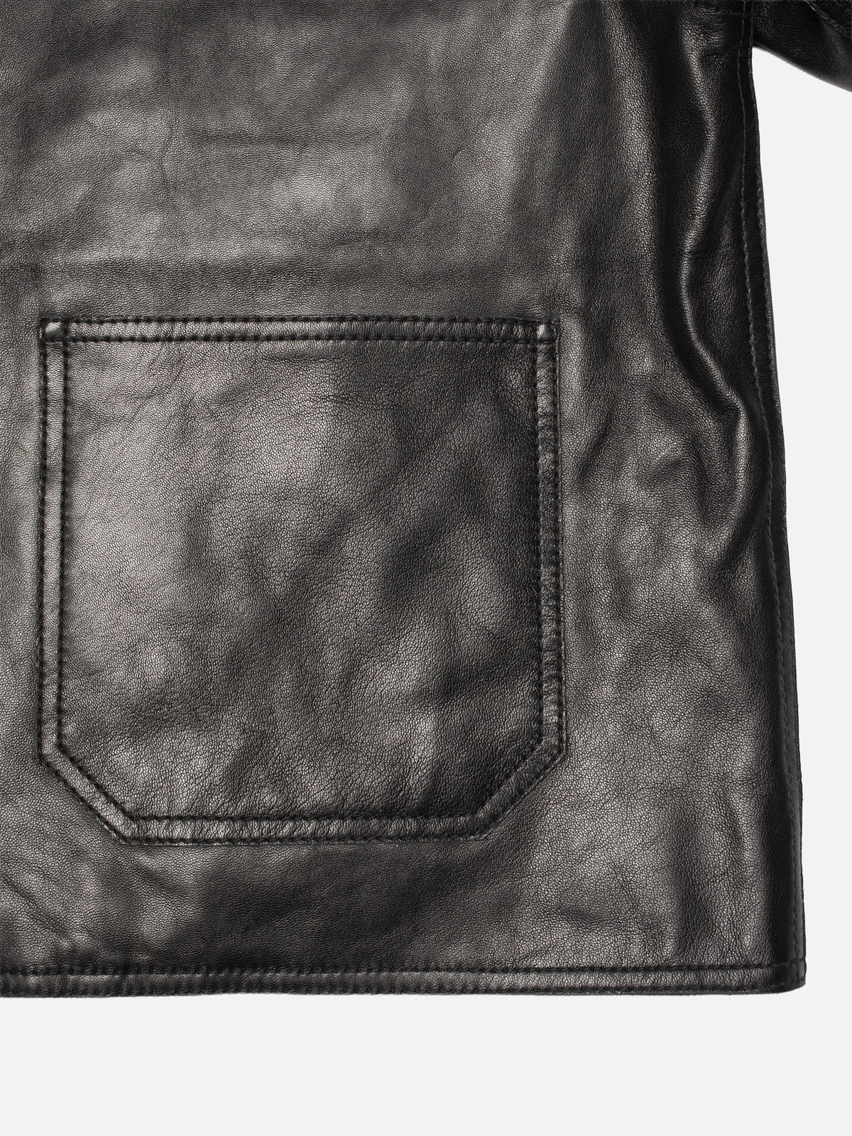 Anja Zip Jacket Leather - Black